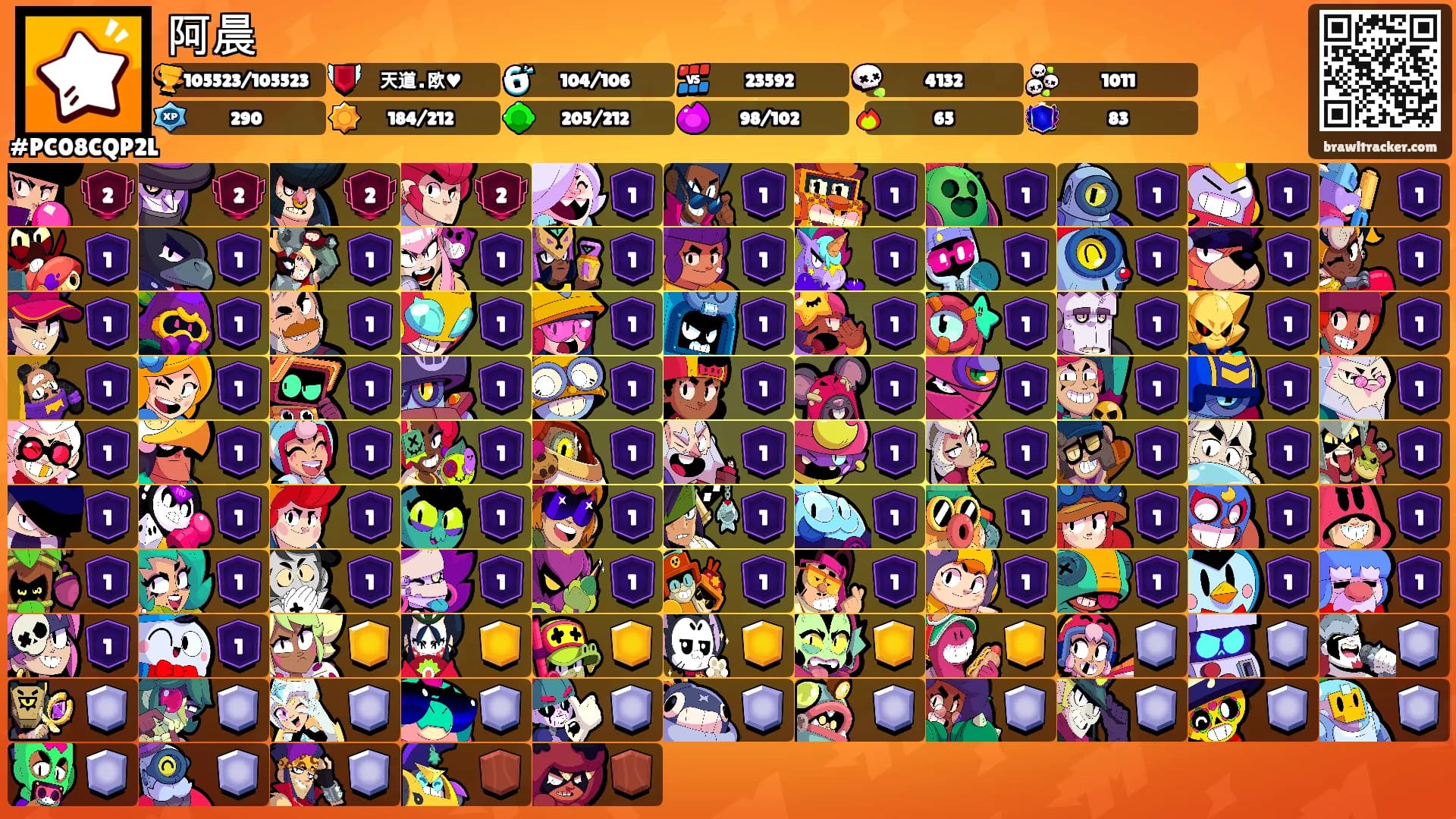 阿晨's Ranks