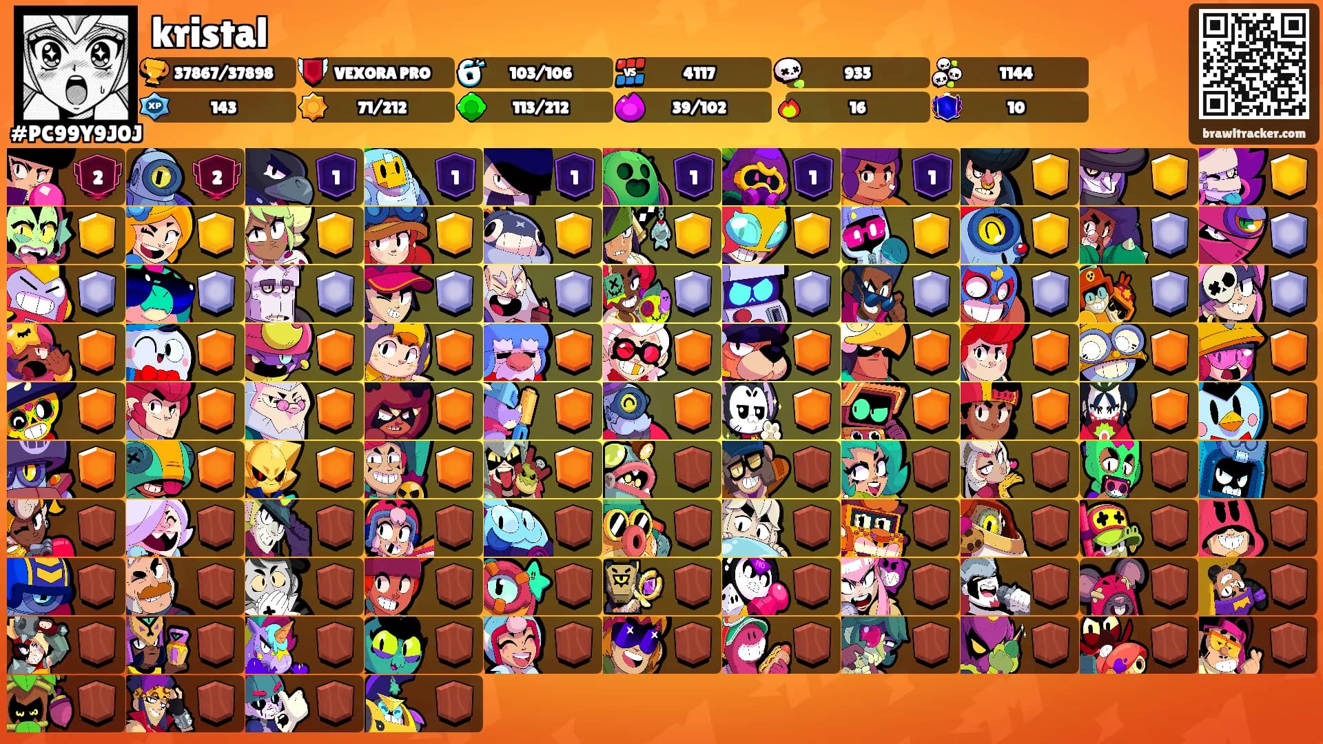 kristal's Ranks