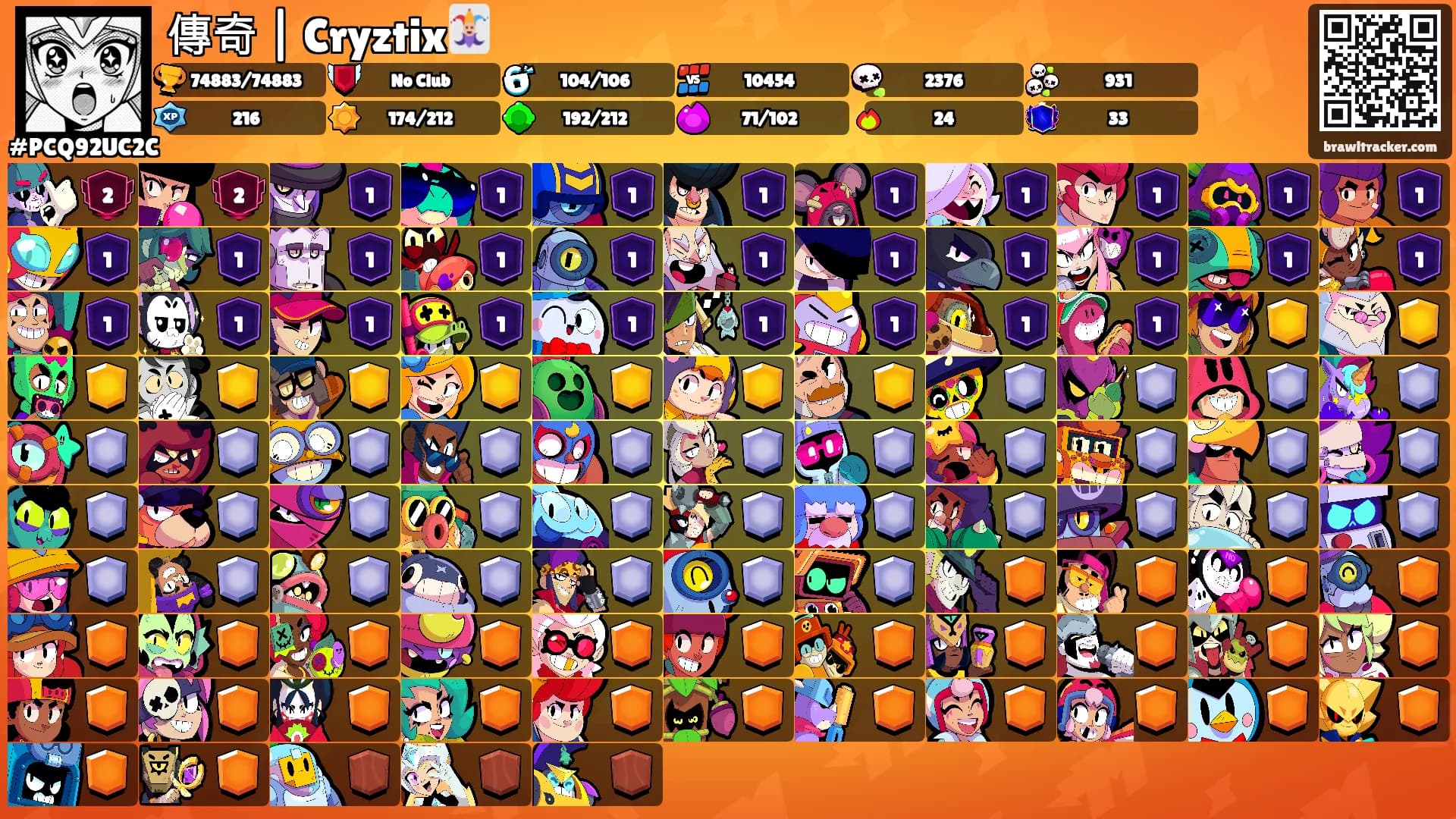 傳奇 | Cryztix🃏's Ranks