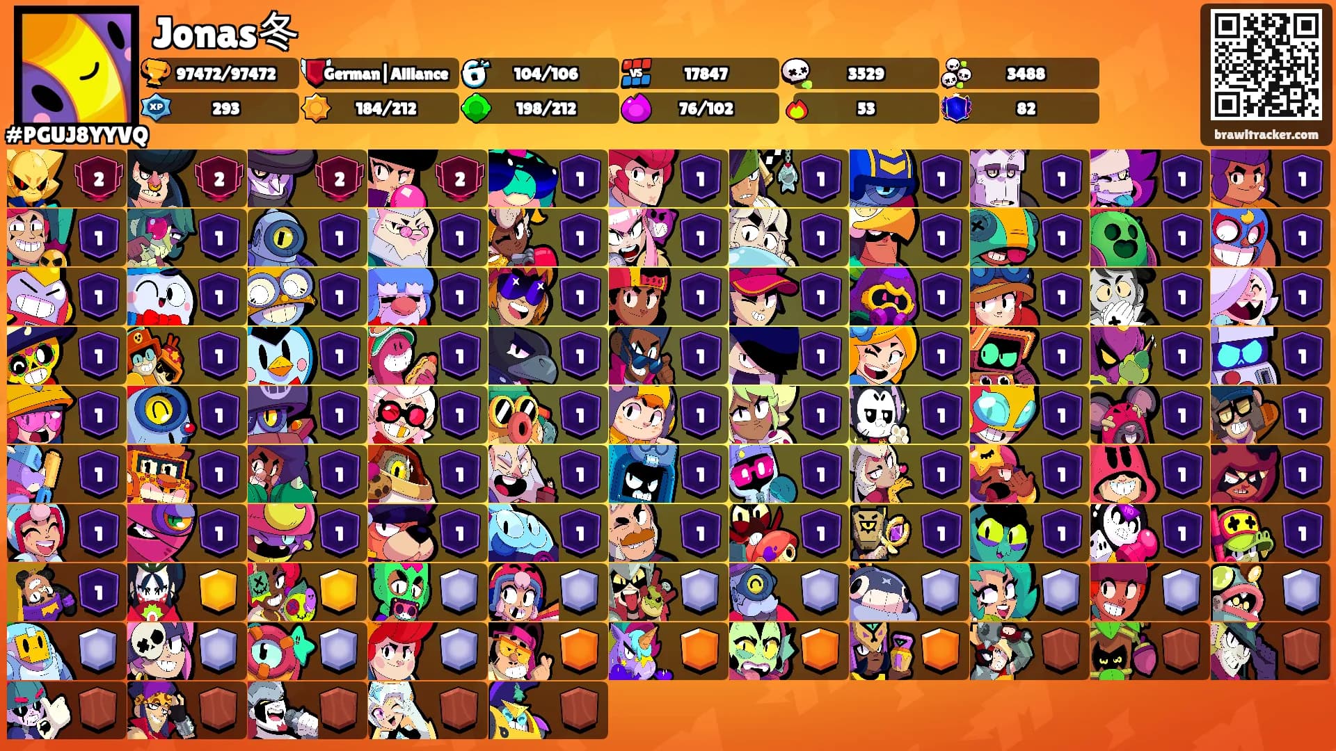 Jonas冬's Ranks