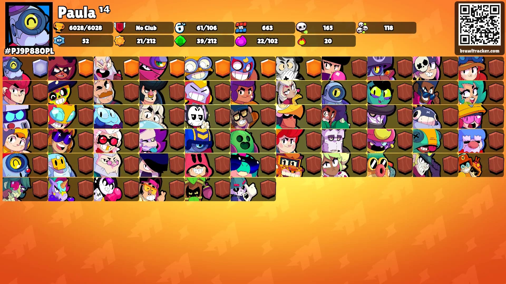 Paula ¹⁴'s Ranks