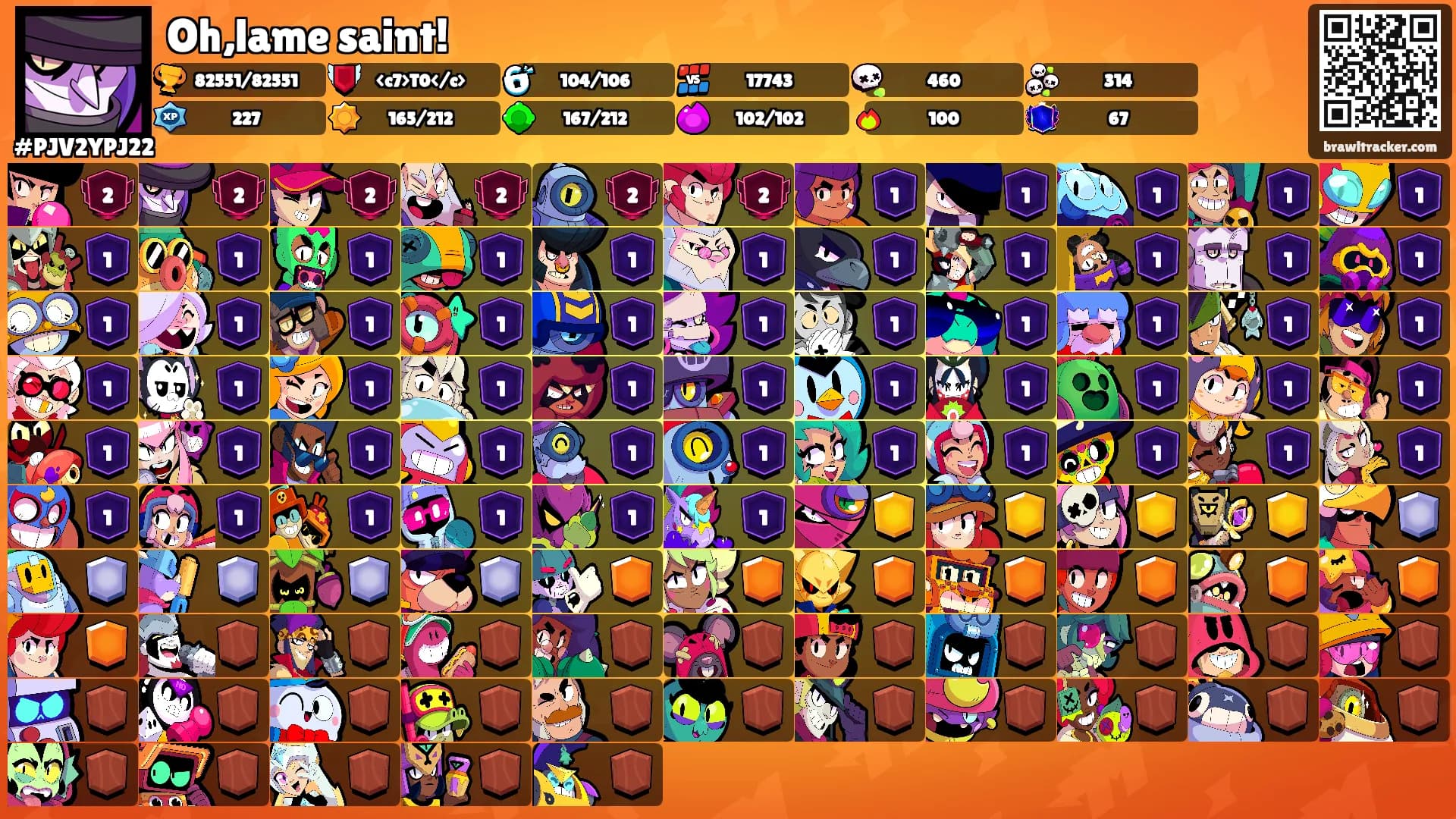 Oh,lame saint!'s Ranks