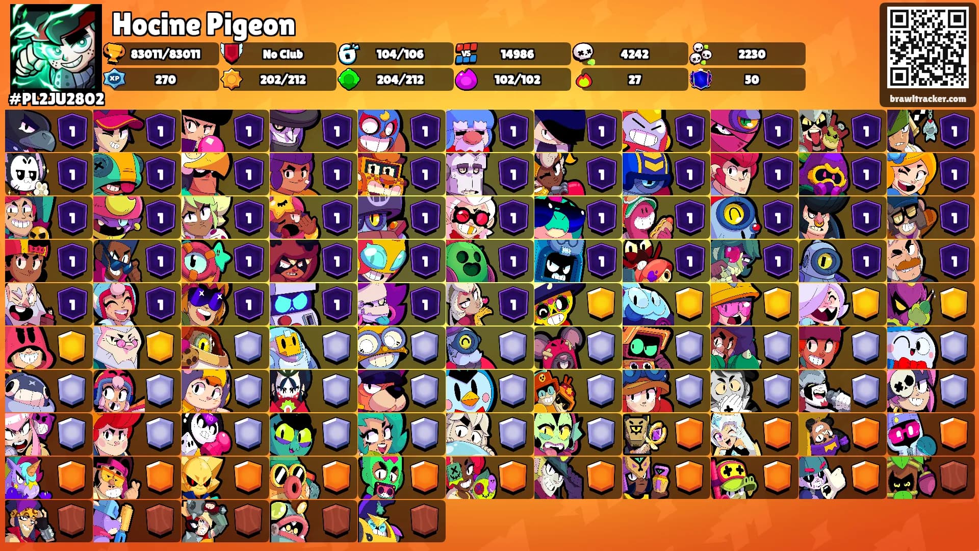 Hocine Pigeon's Ranks