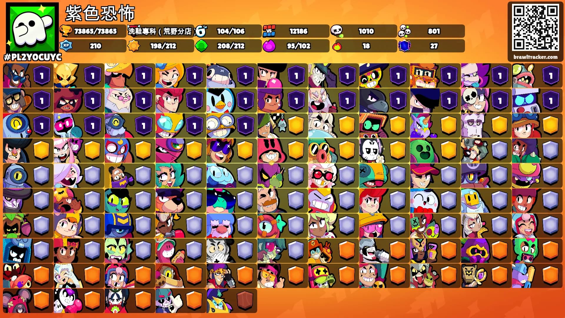 紫色恐怖's Ranks
