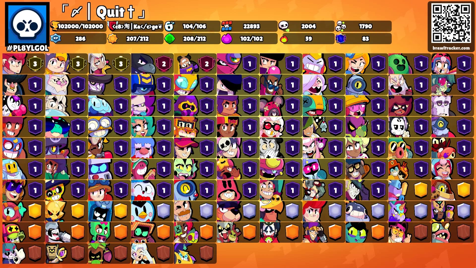 「〆| Quit † 」's Ranks