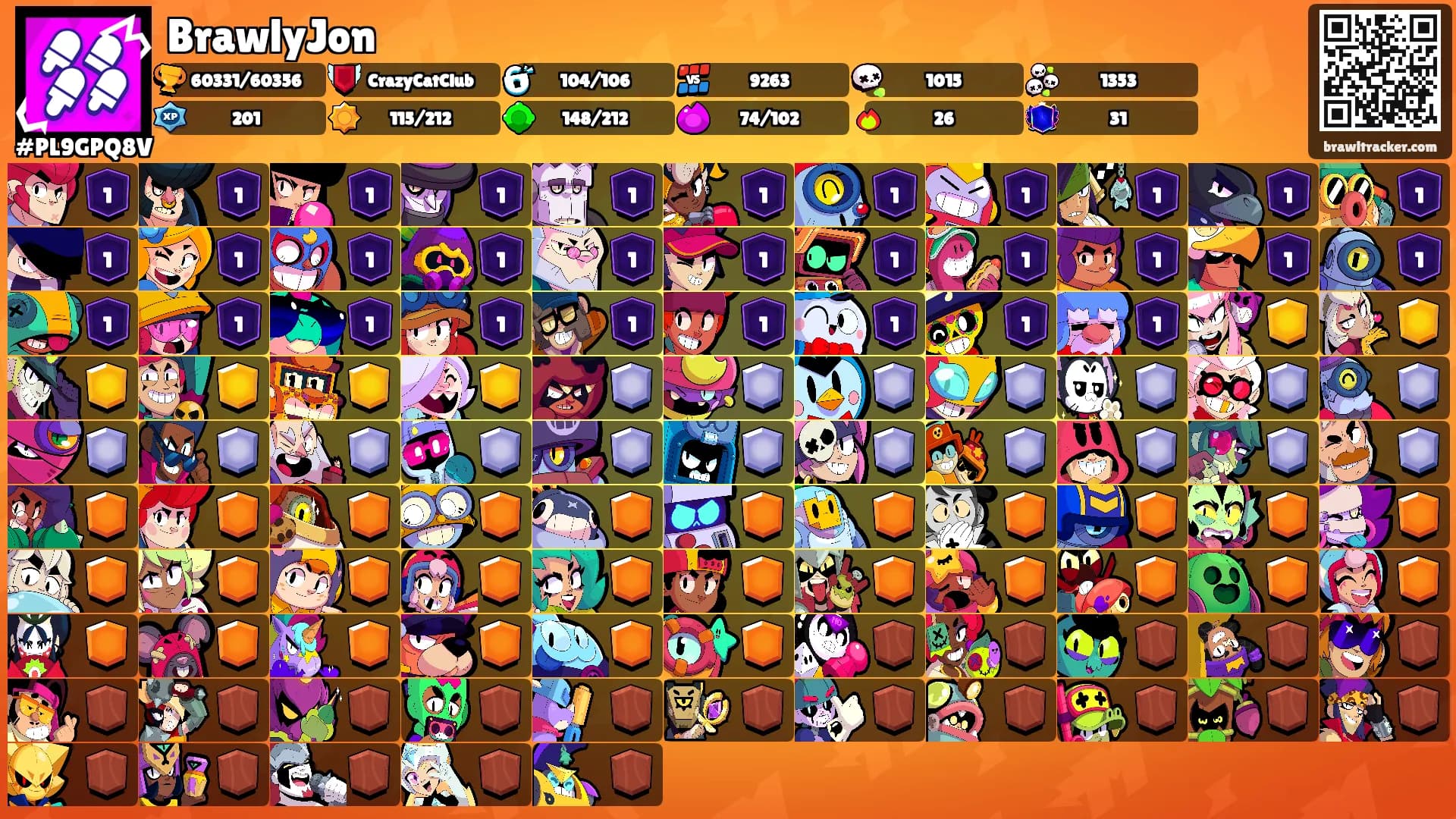 BrawlyJon's Ranks