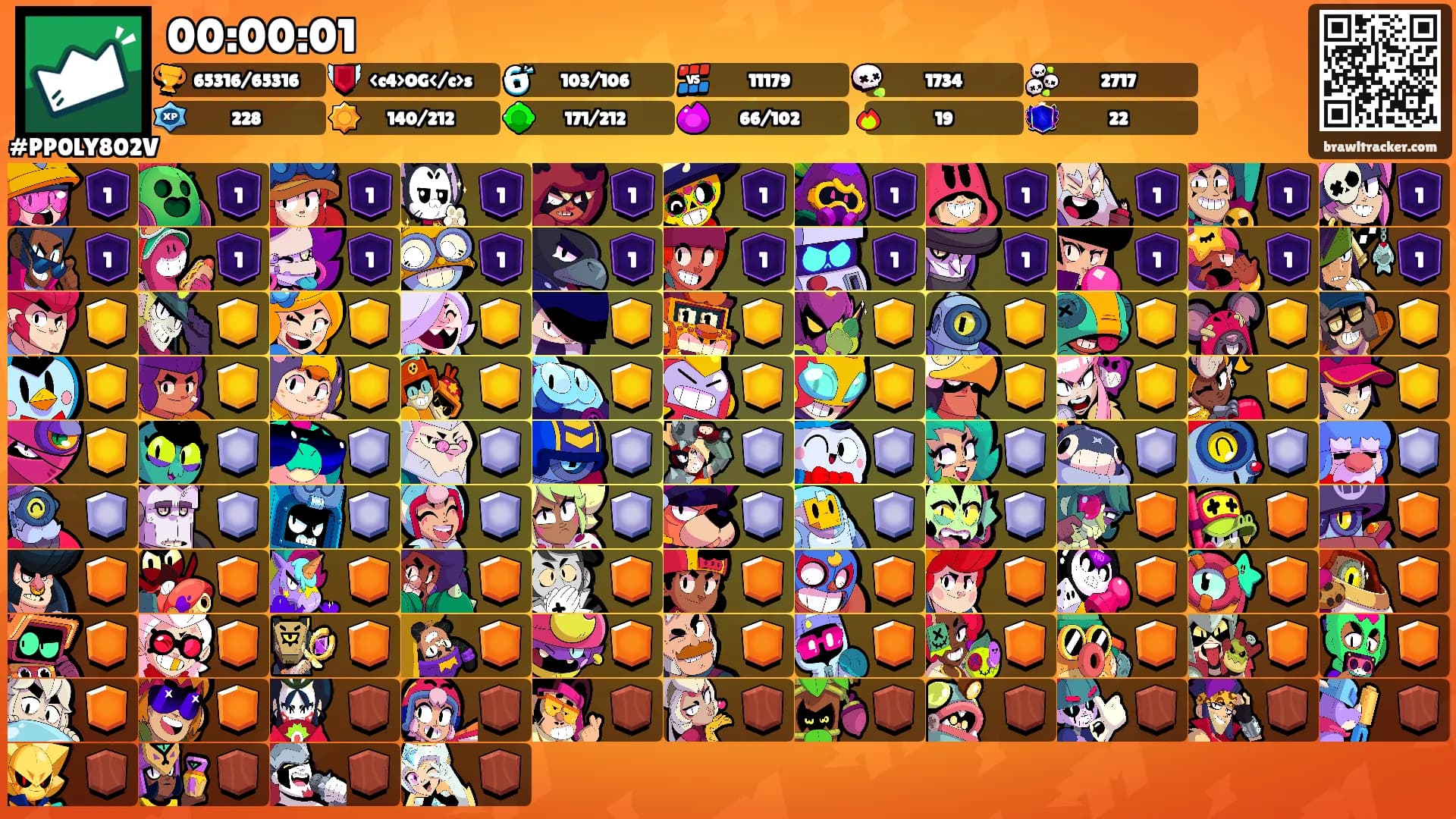 00:00:01's Ranks