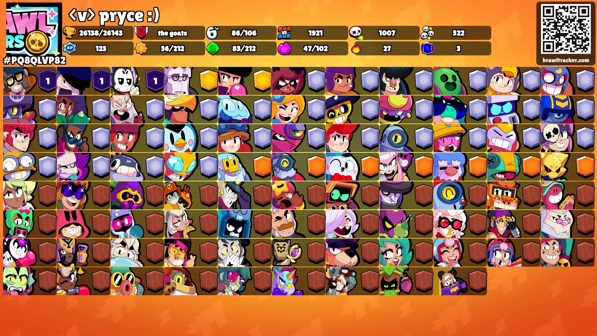 <v> pryce :)'s Ranks