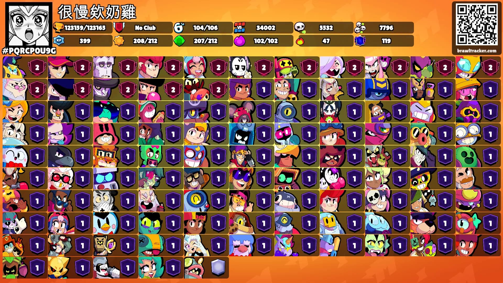 很慢欸奶雞's Ranks