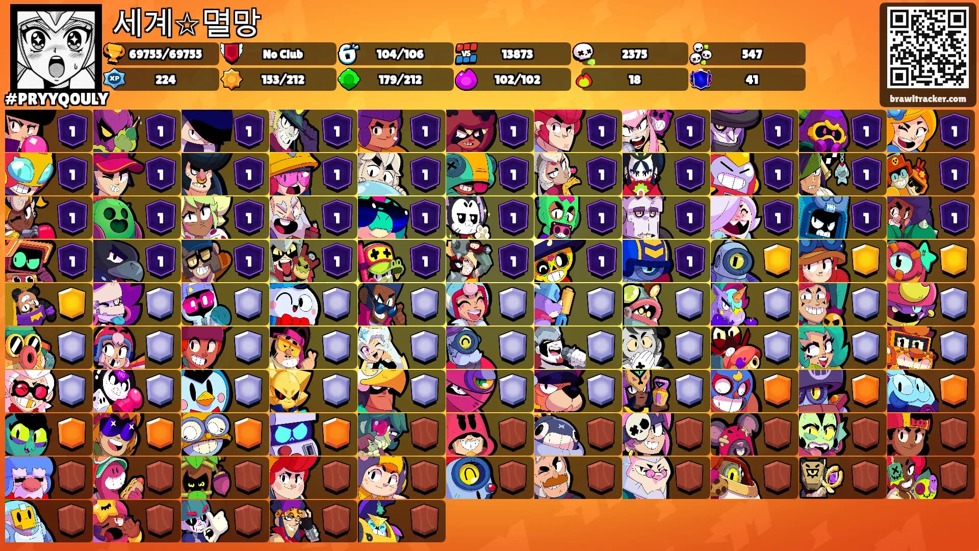세계☆멸망's Ranks