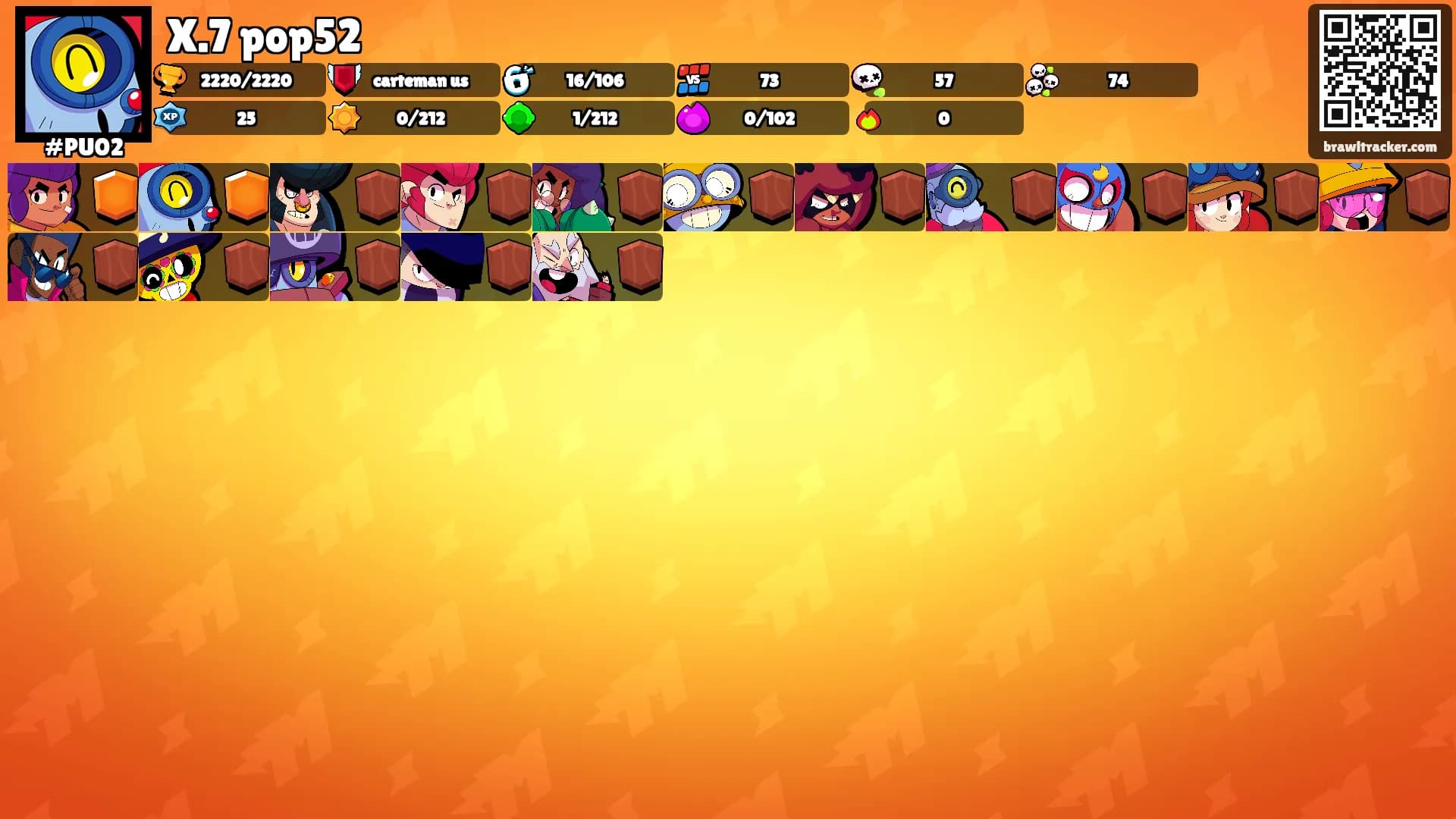 X.7 pop52's Ranks