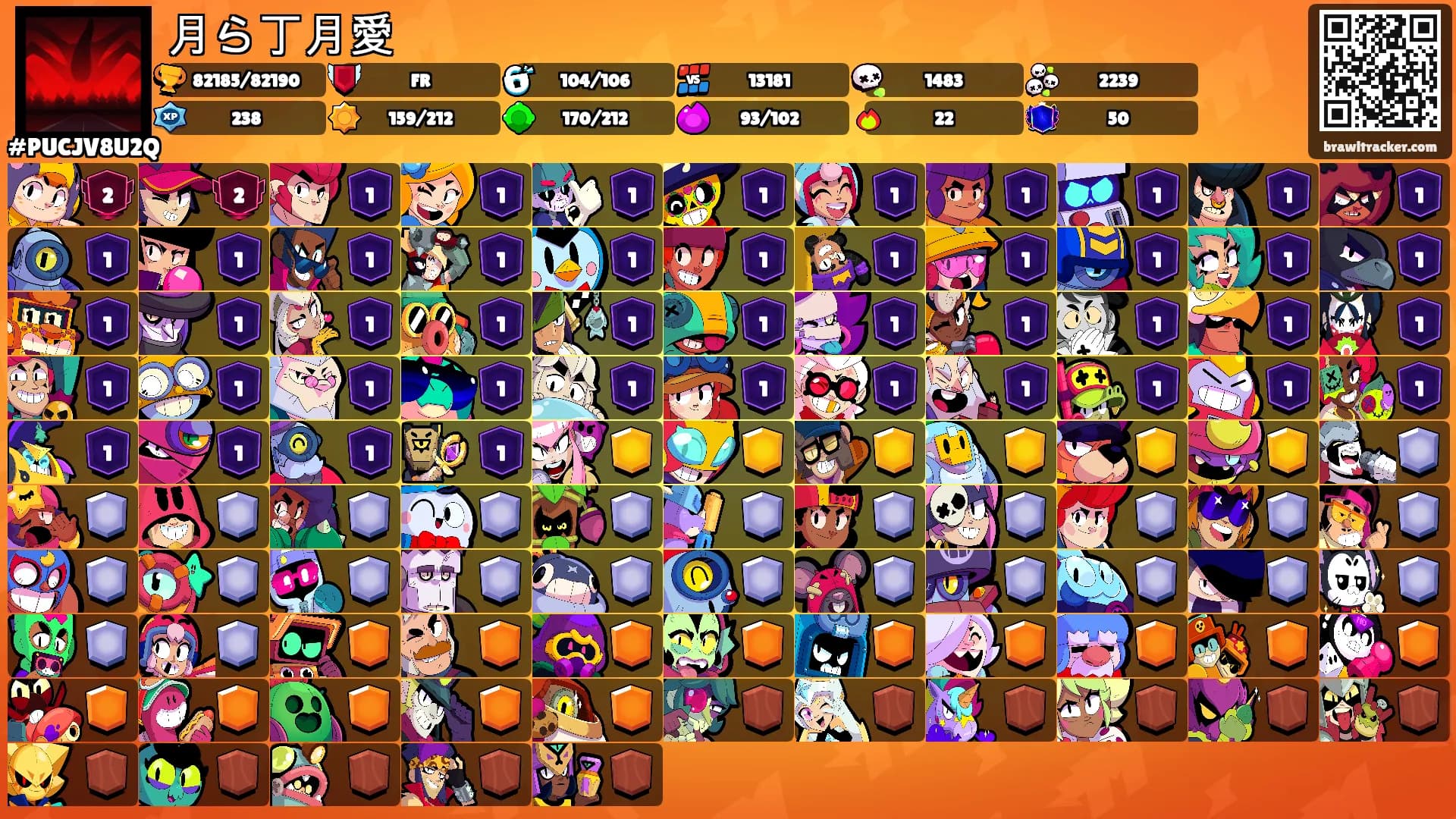月ら丁月愛's Ranks