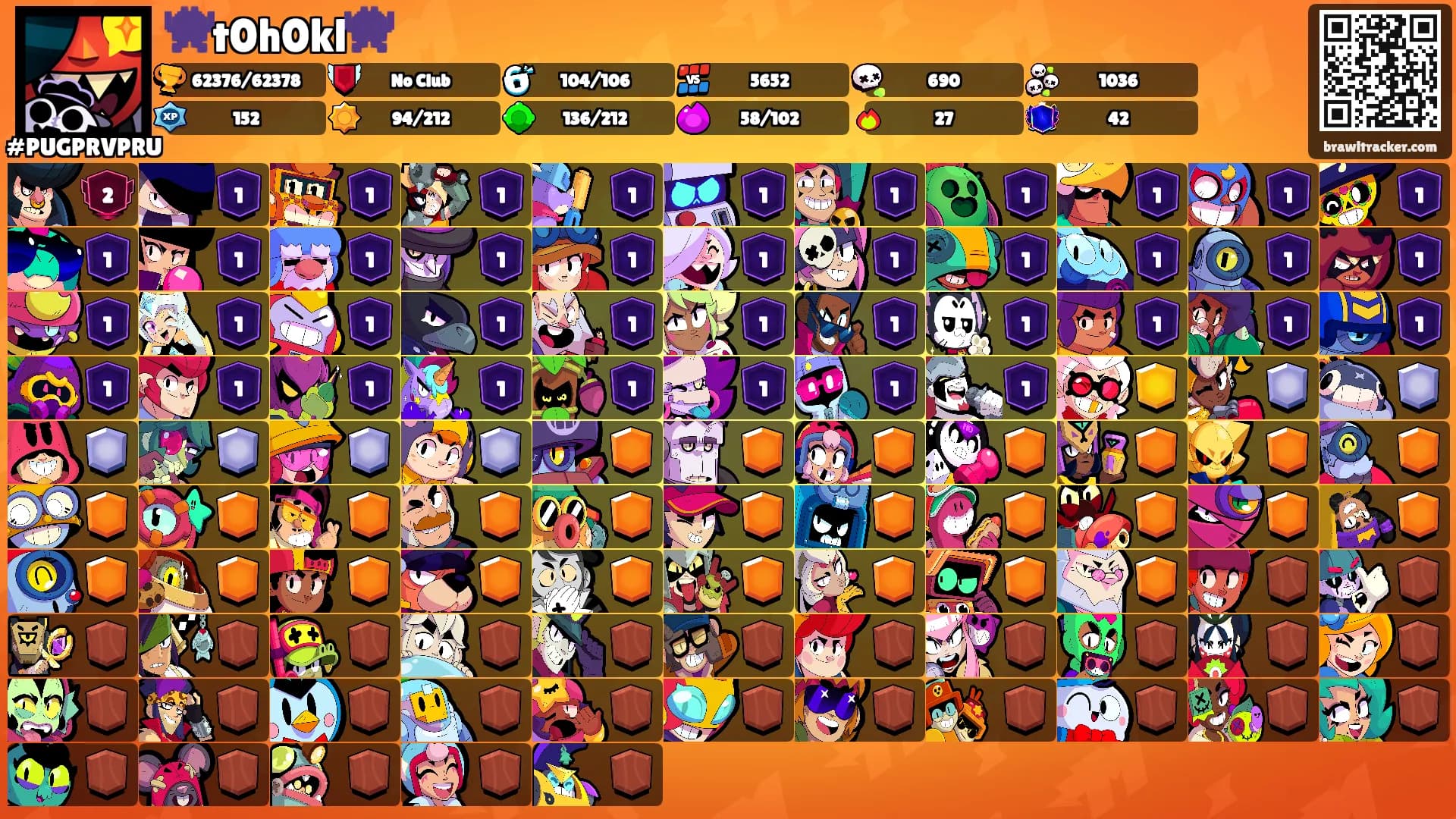 👾t0h0kl👾's Ranks