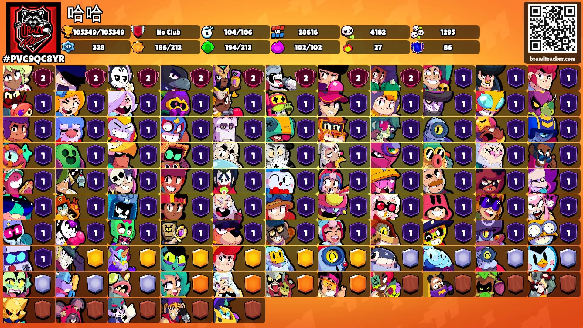 哈哈's Ranks