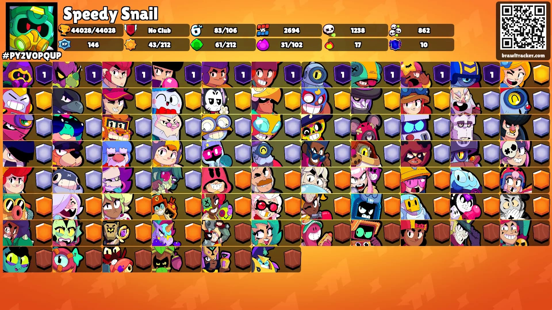Speedy Snail's Ranks
