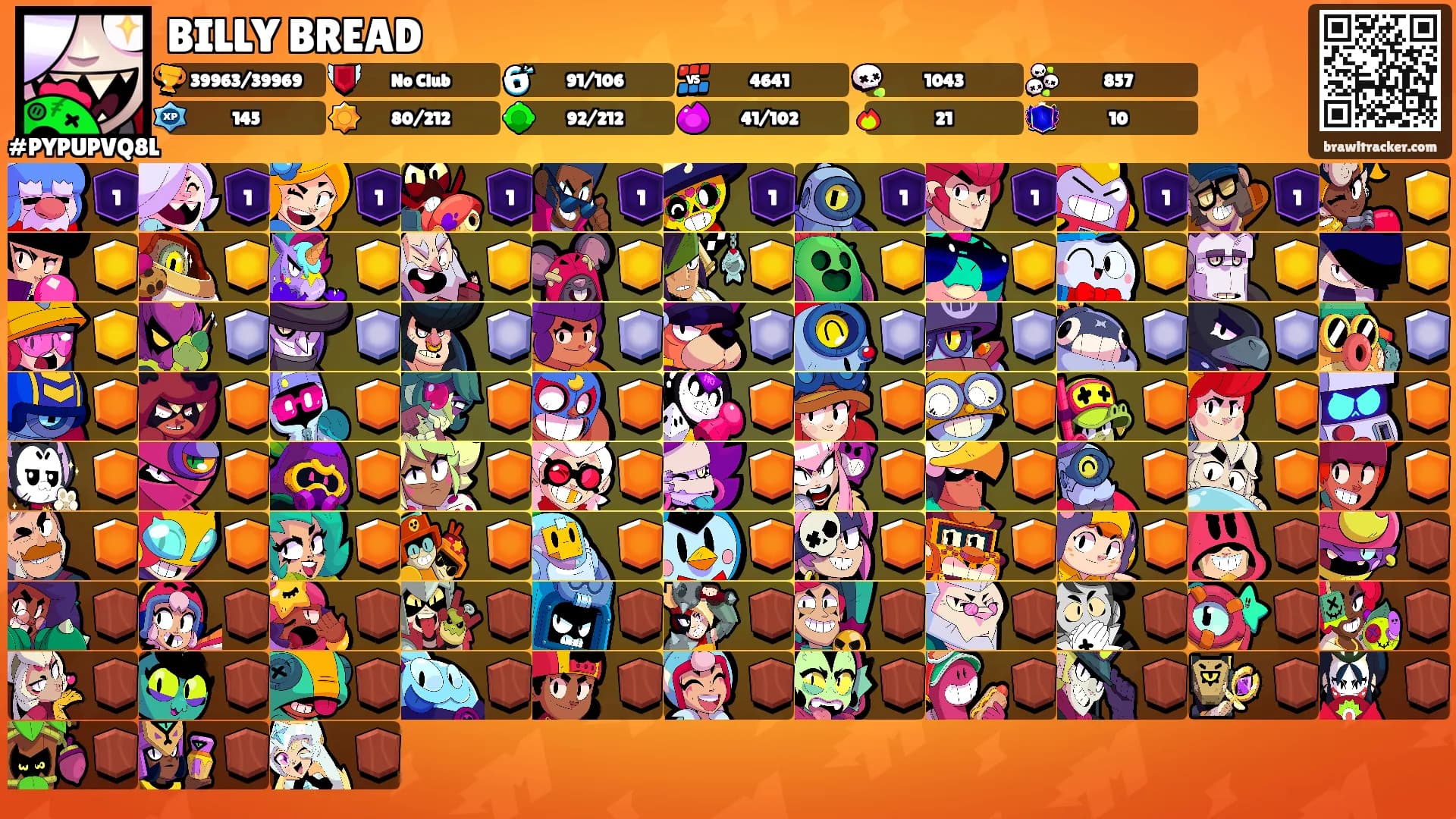 BILLY BREAD's Ranks