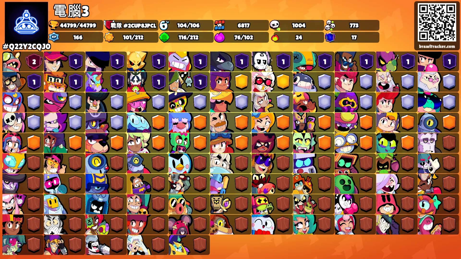 電腦3's Ranks