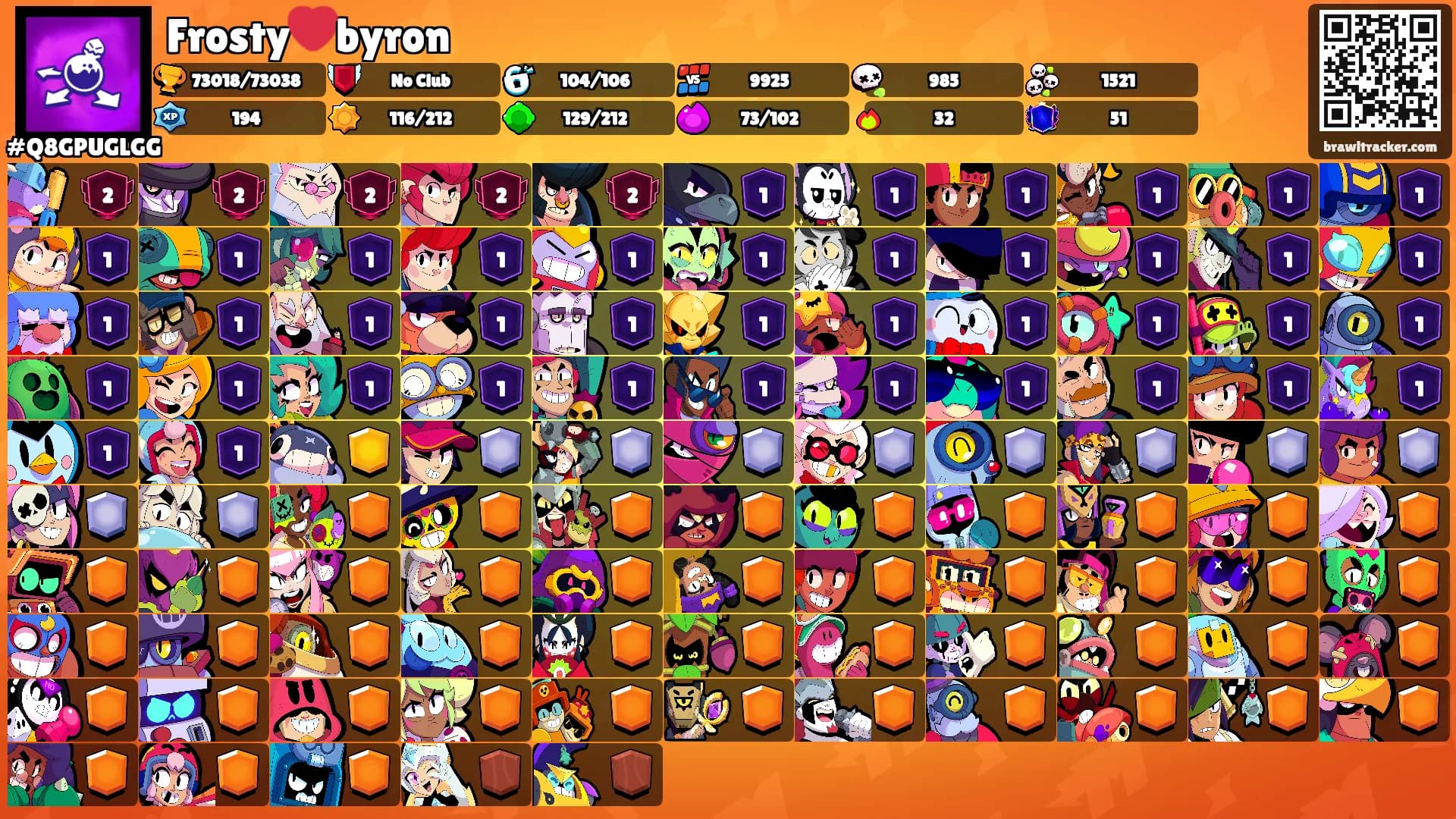 Frosty❤️byron's Ranks