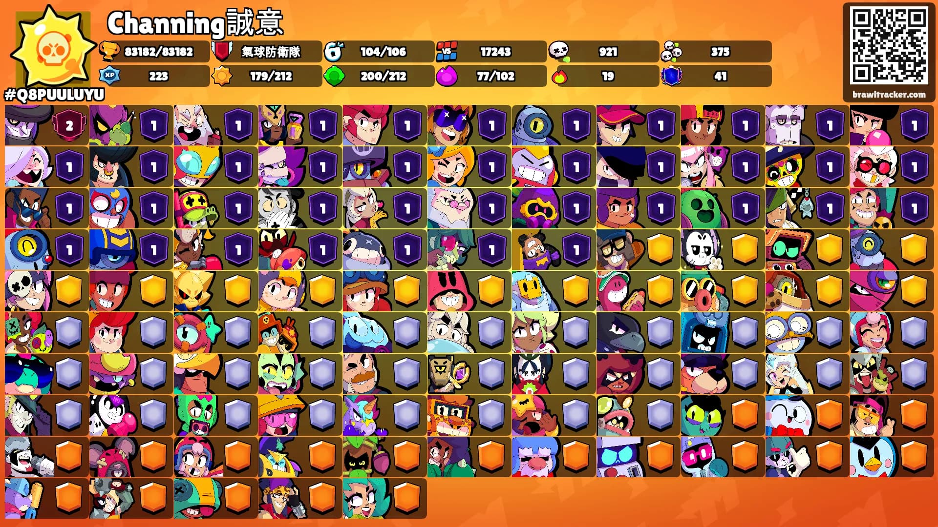 Channing誠意's Ranks