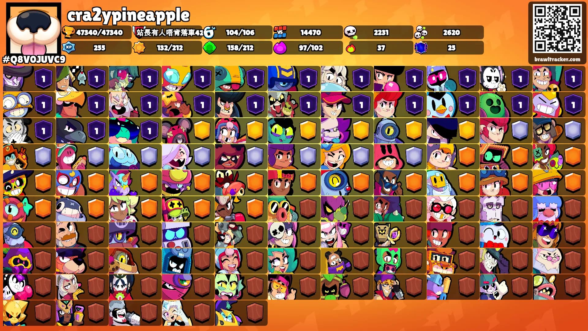 cra2ypineapple's Ranks