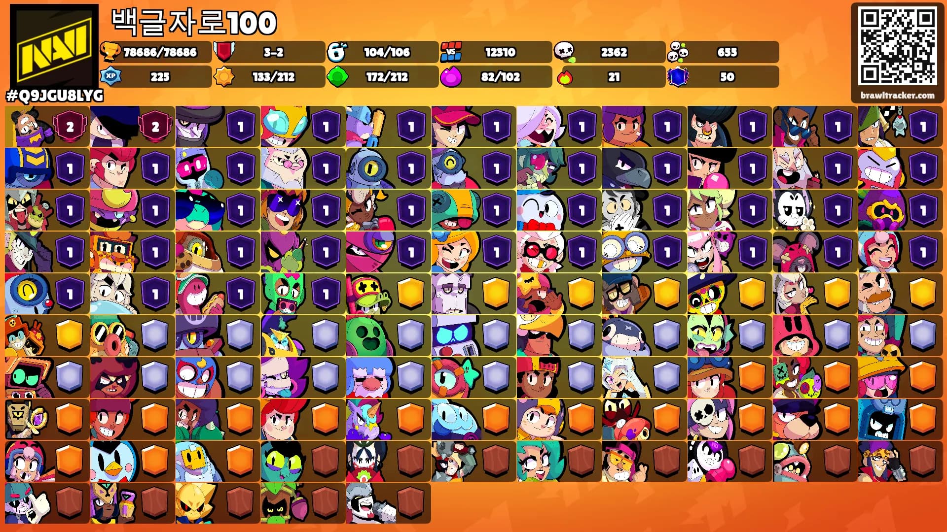 백글자로100's Ranks
