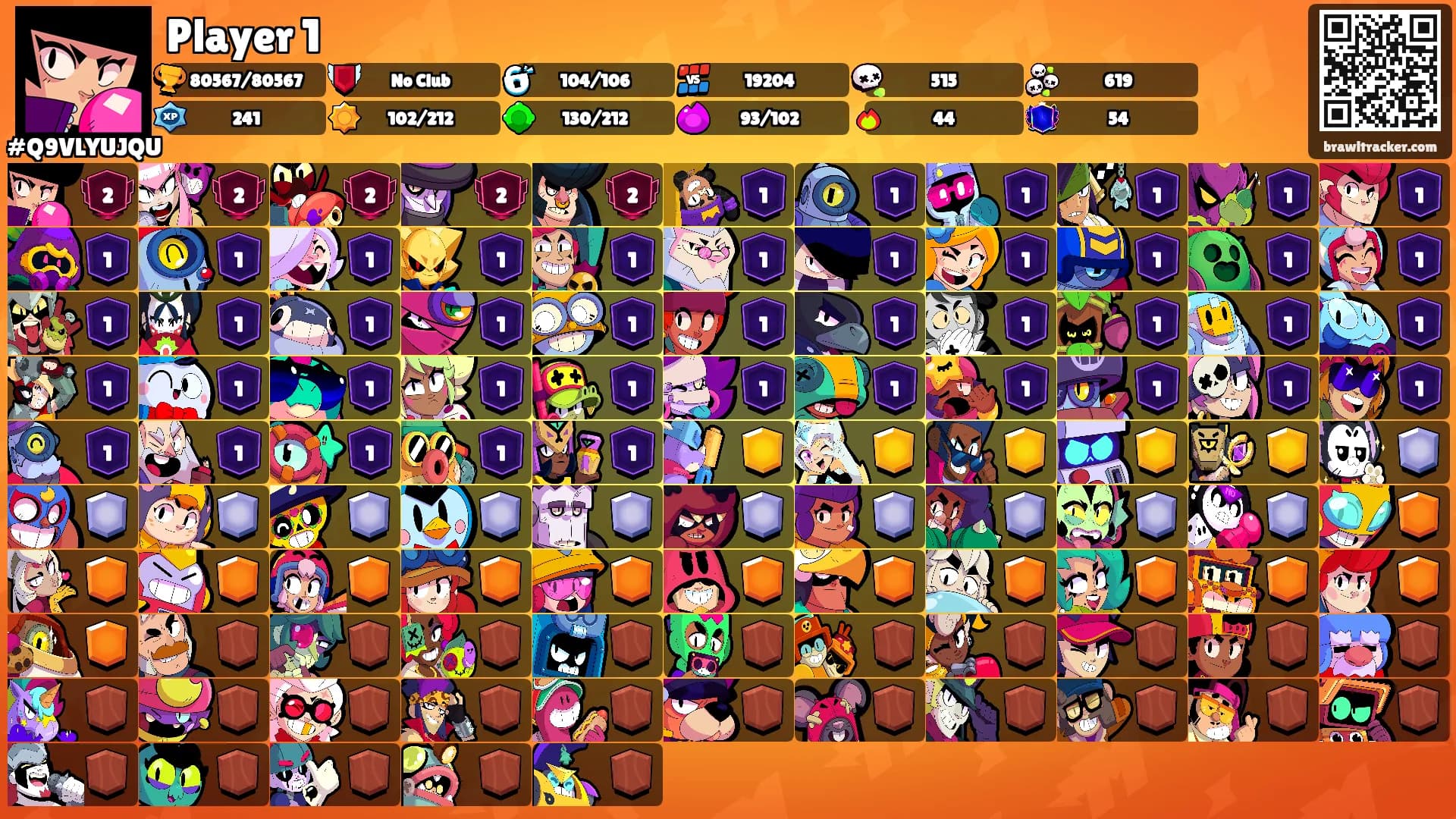 Player 1's Ranks