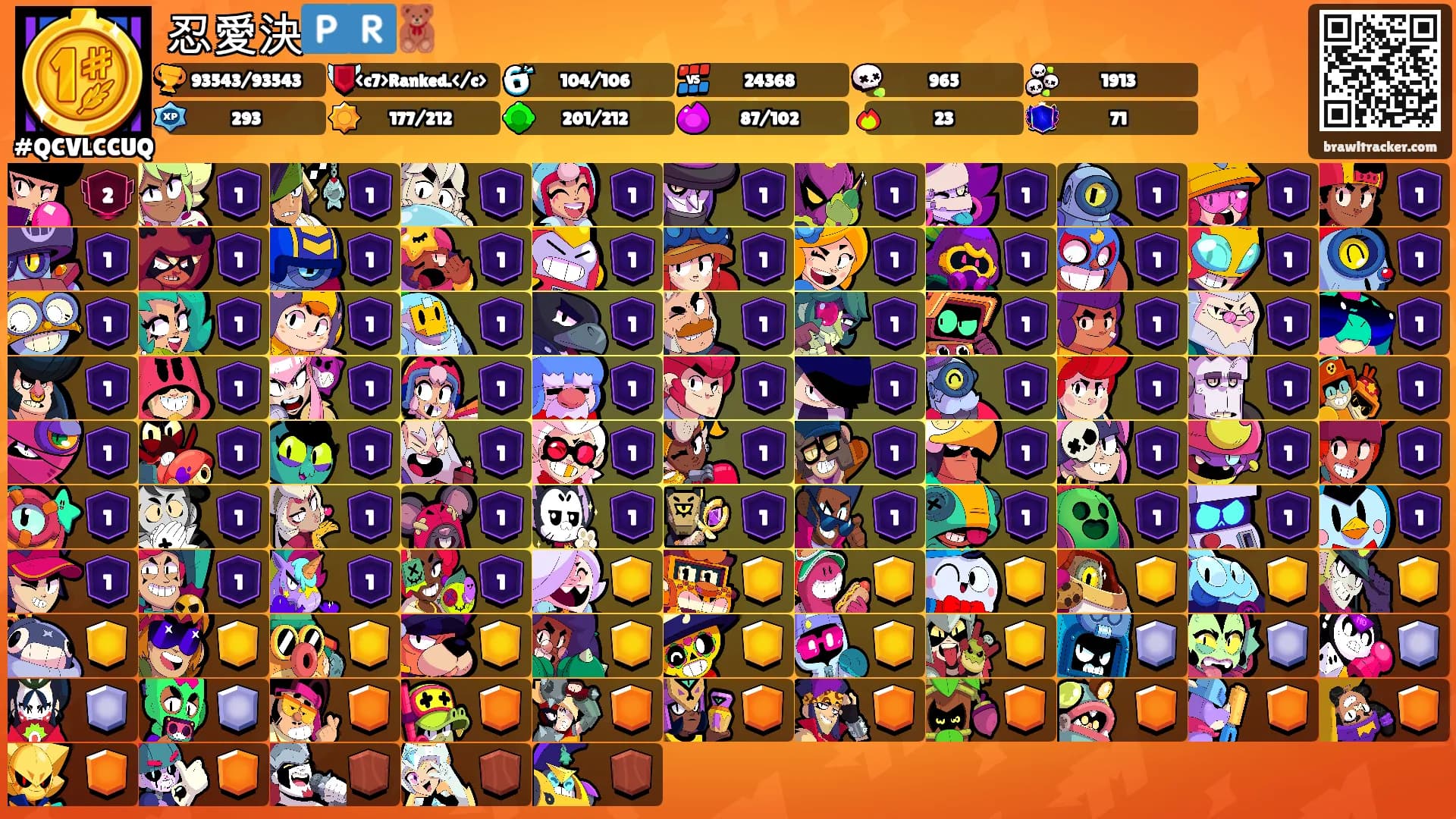 忍愛決🇵🇷🧸's Ranks