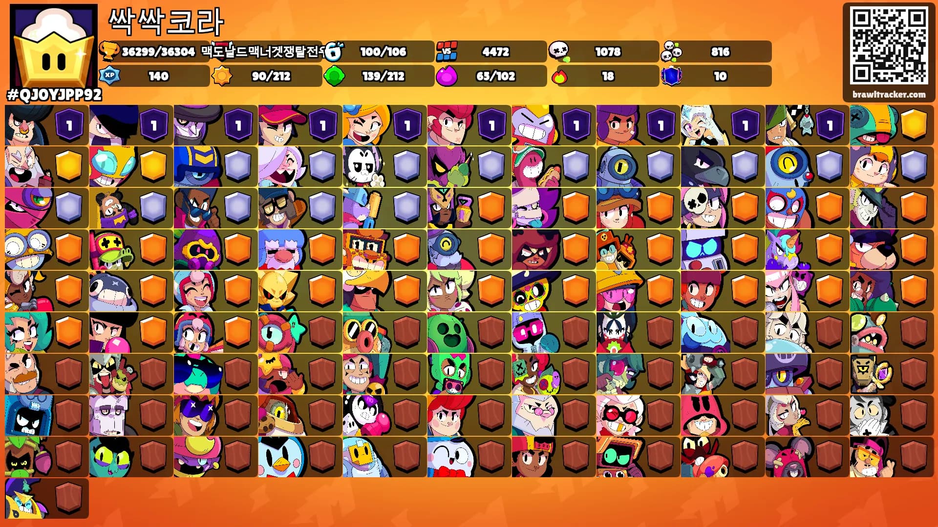 싹싹코라's Ranks