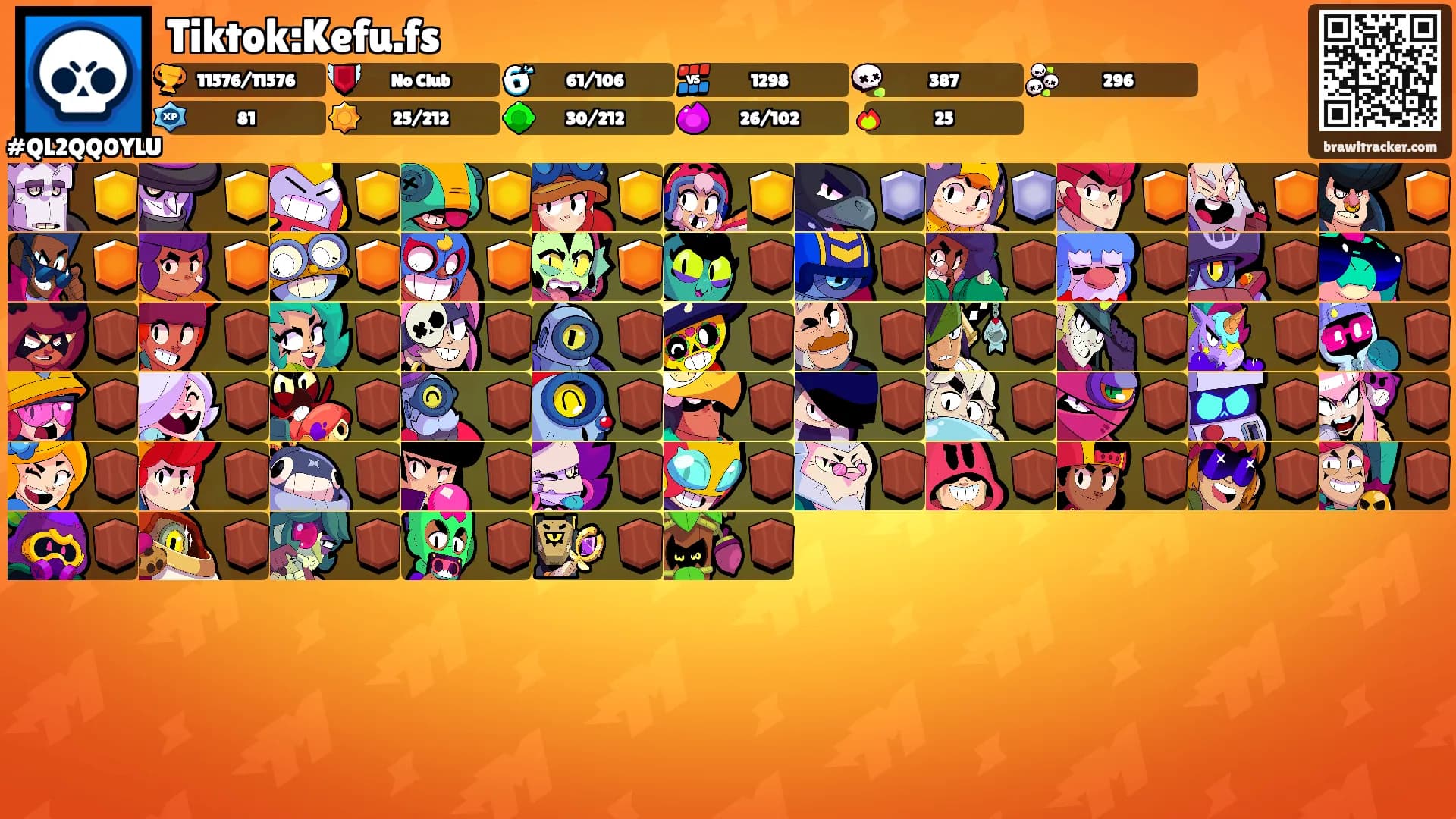 Tiktok:Kefu.fs's Ranks