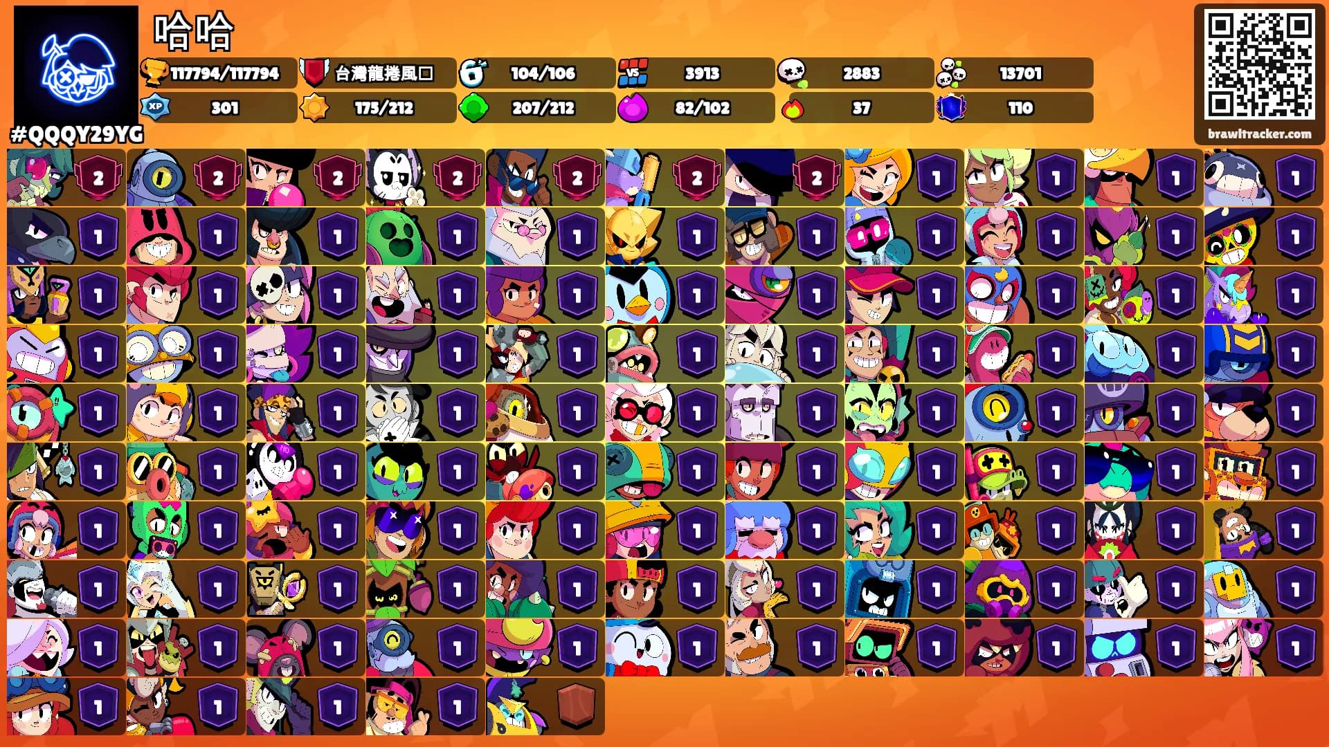 哈哈's Ranks