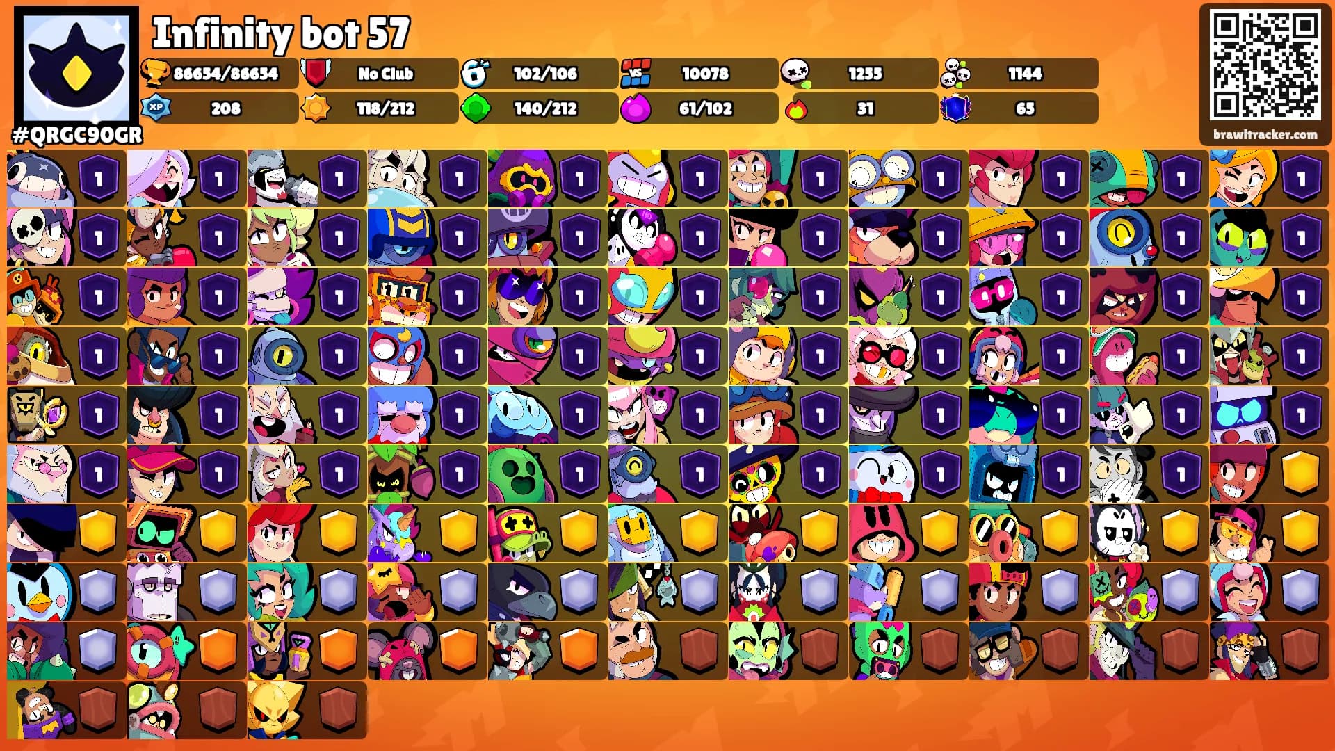 Infinity bot 57's Ranks