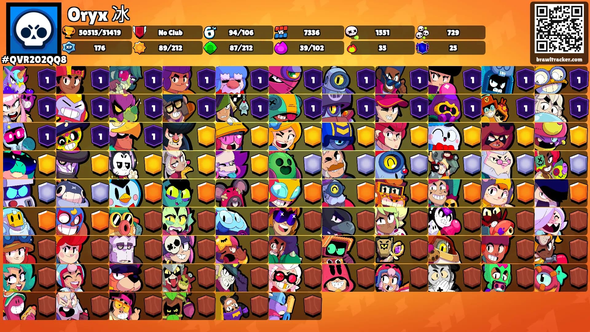 Oryx 冰's Ranks