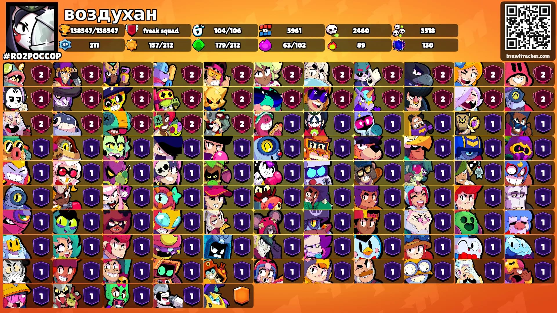 воздухан's Ranks