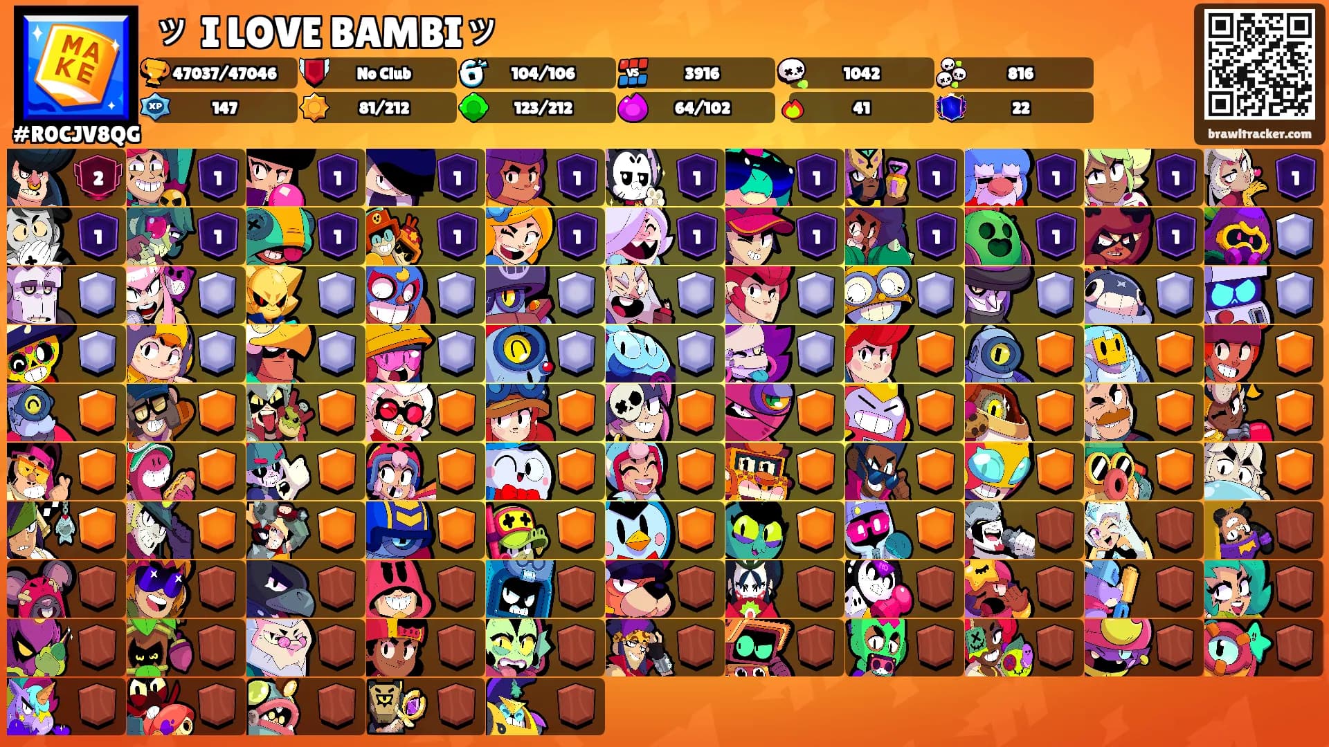 ッ I LOVE BAMBIッ's Ranks