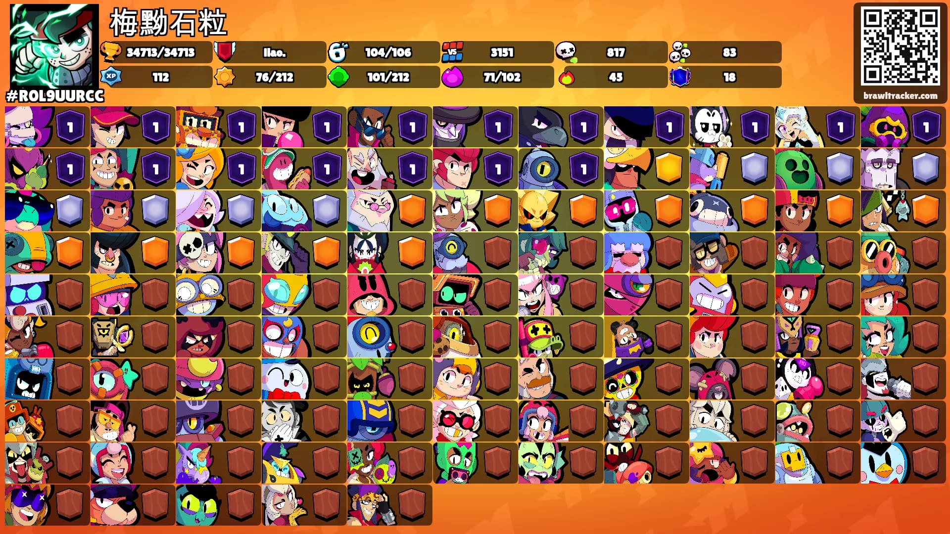 梅黝石粒's Ranks
