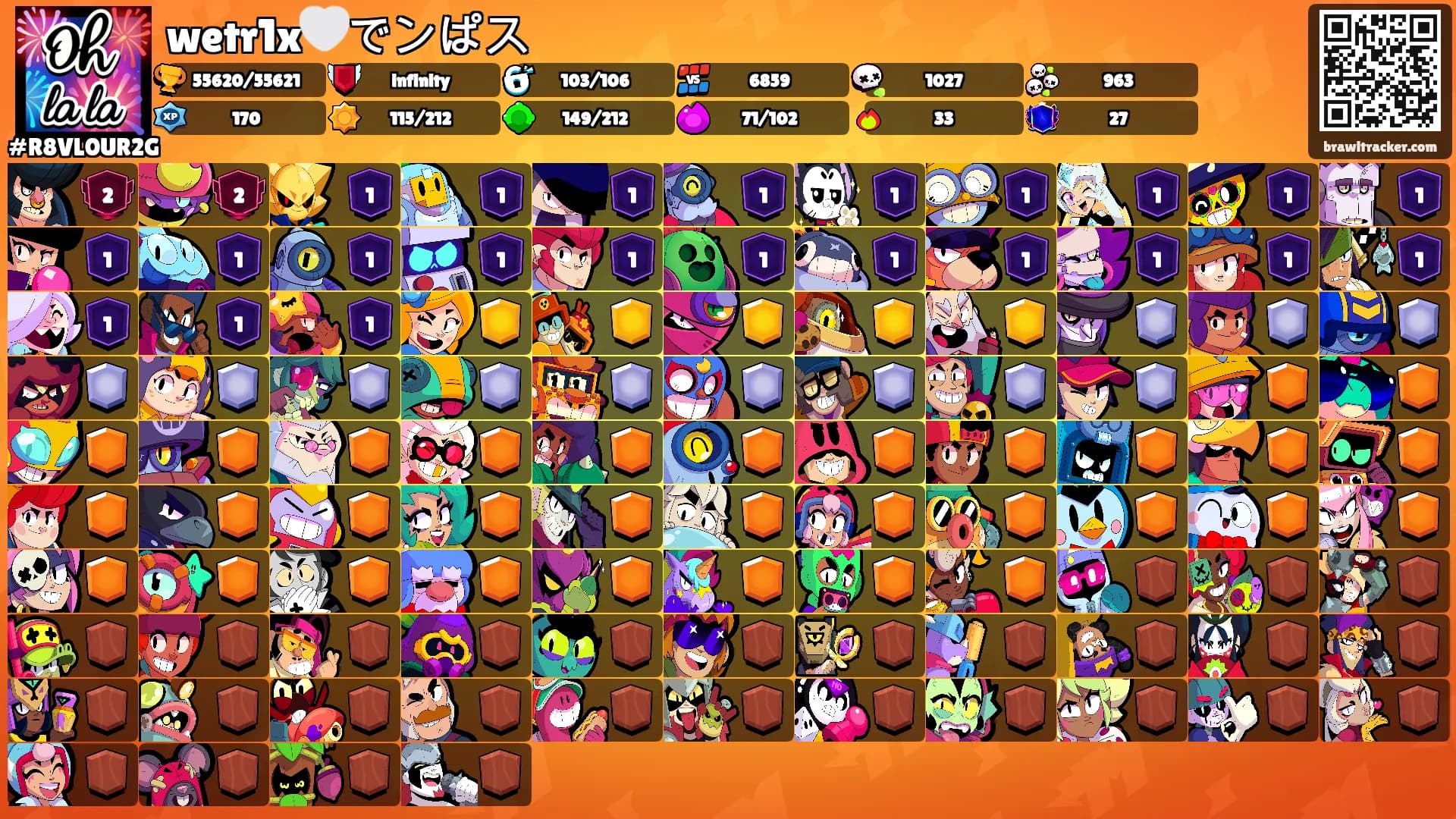 wetr1x🤍でンぱス's Ranks