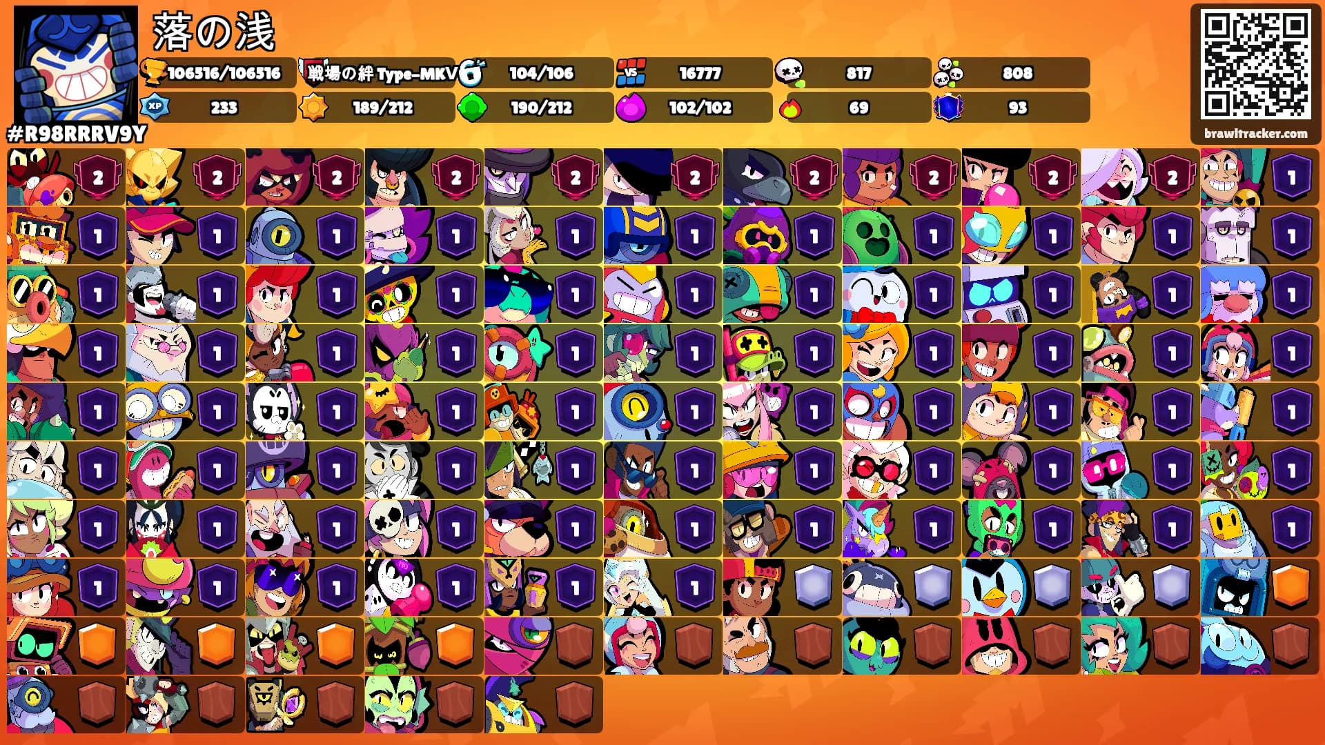 落の浅's Ranks
