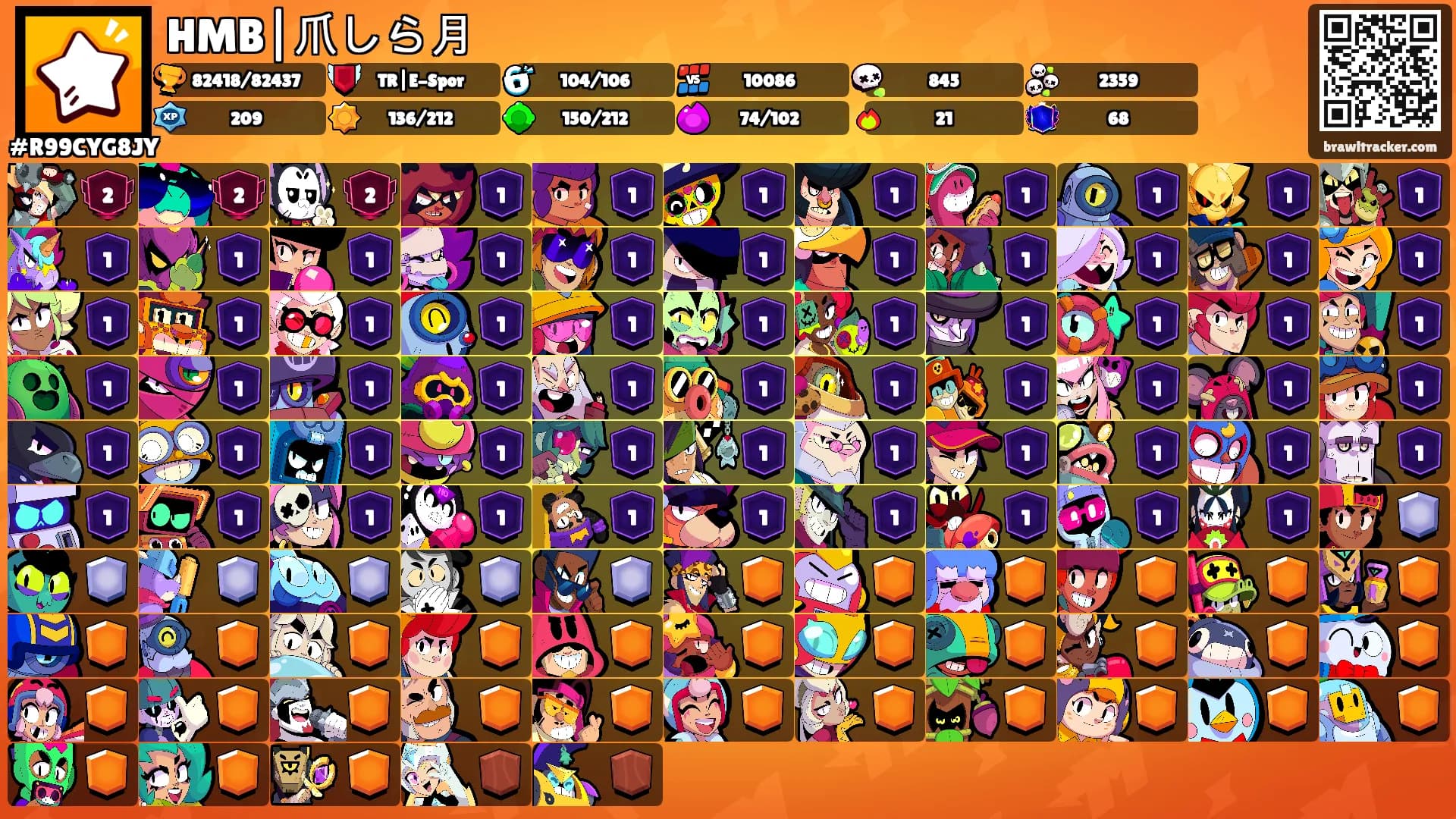 HMB|爪しら月's Ranks
