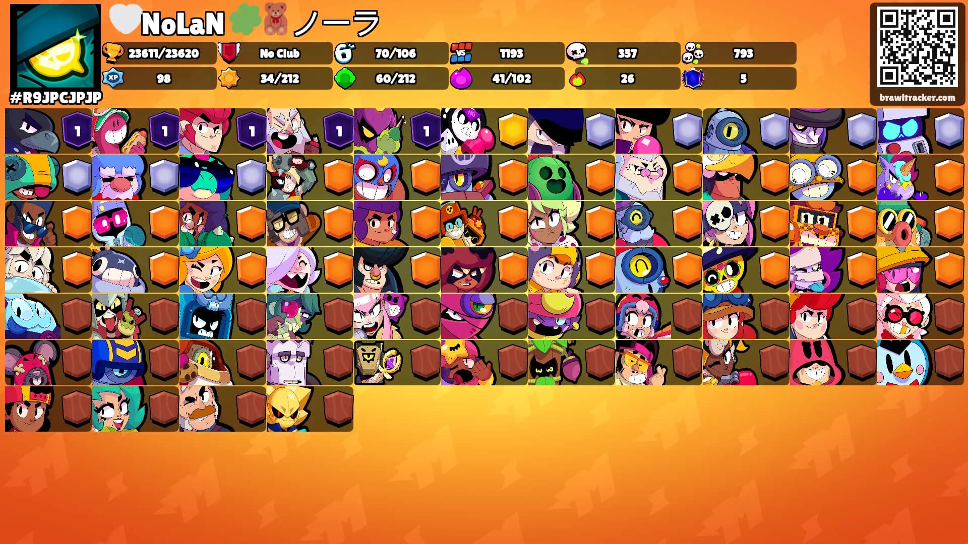 🤍NoLaN 🧩🧸ノーラ's Ranks