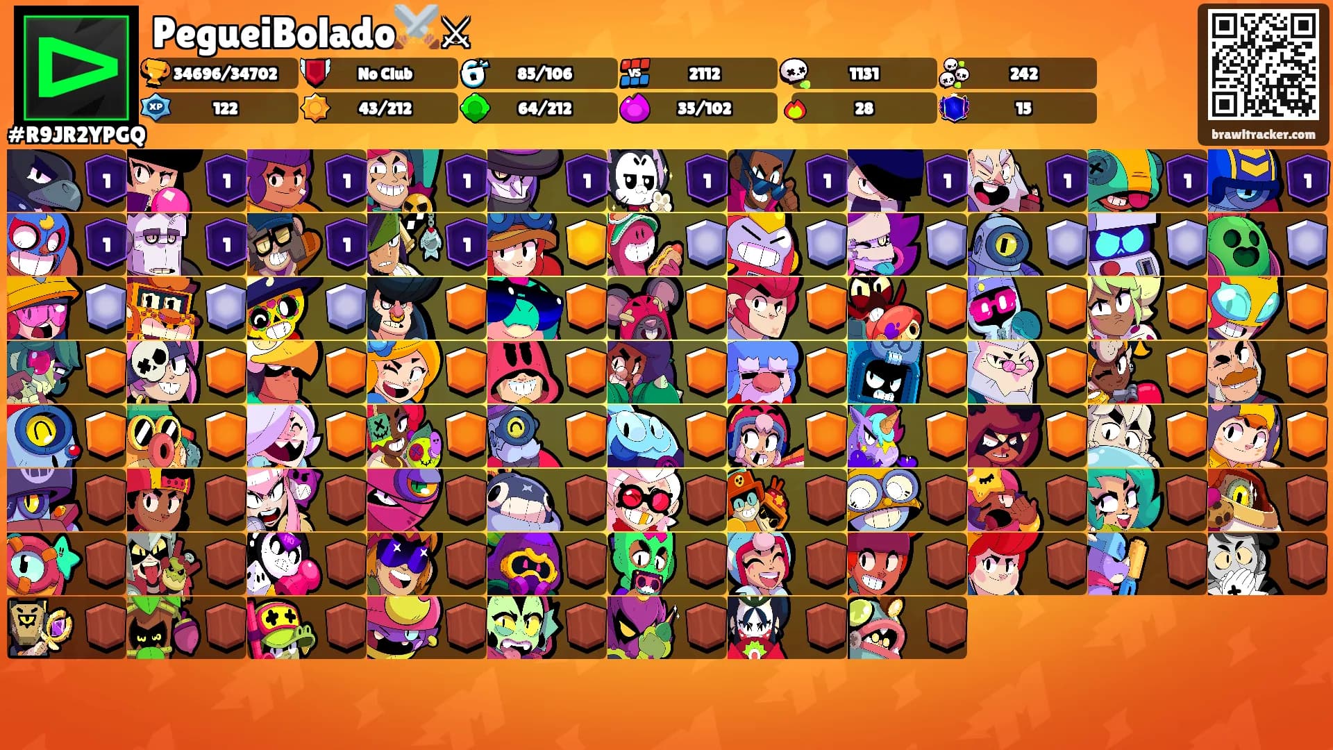 PegueiBolado⚔️⚔'s Ranks
