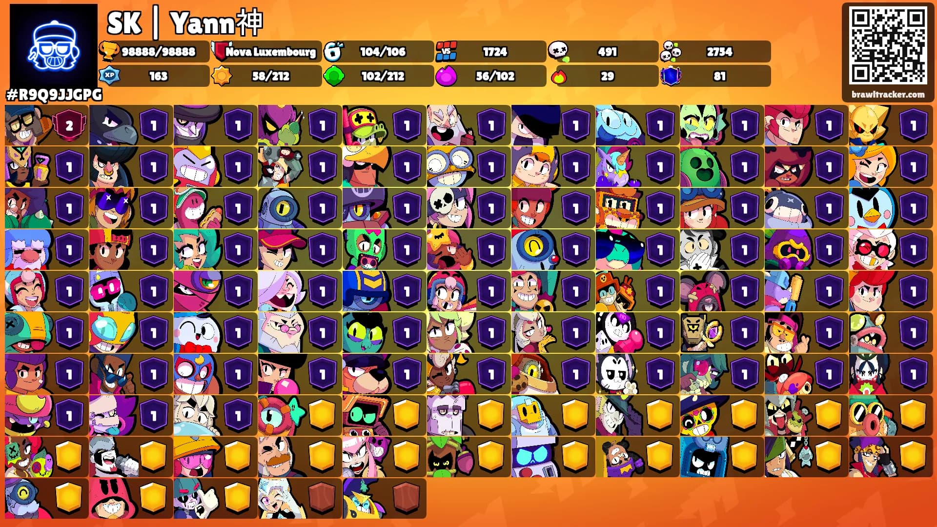 SK | Yann神's Ranks