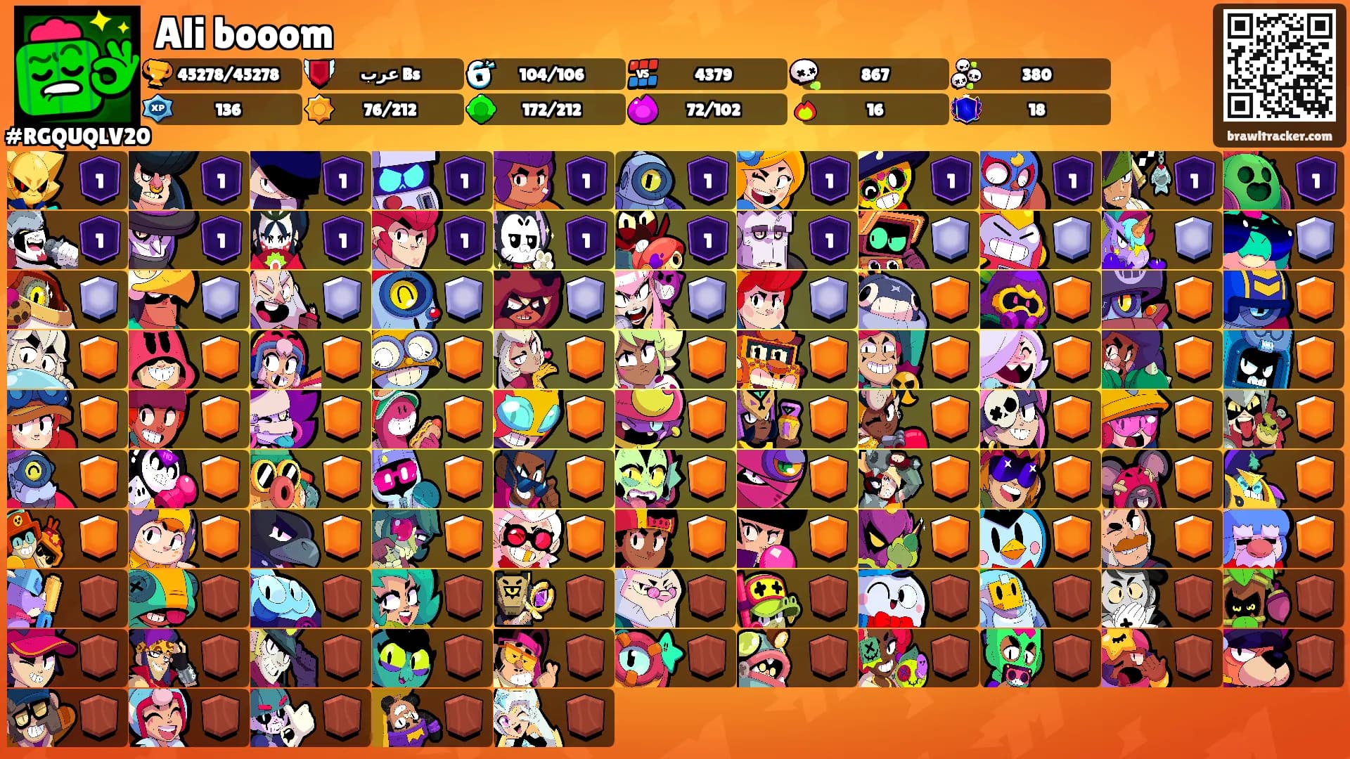 Ali booom's Ranks