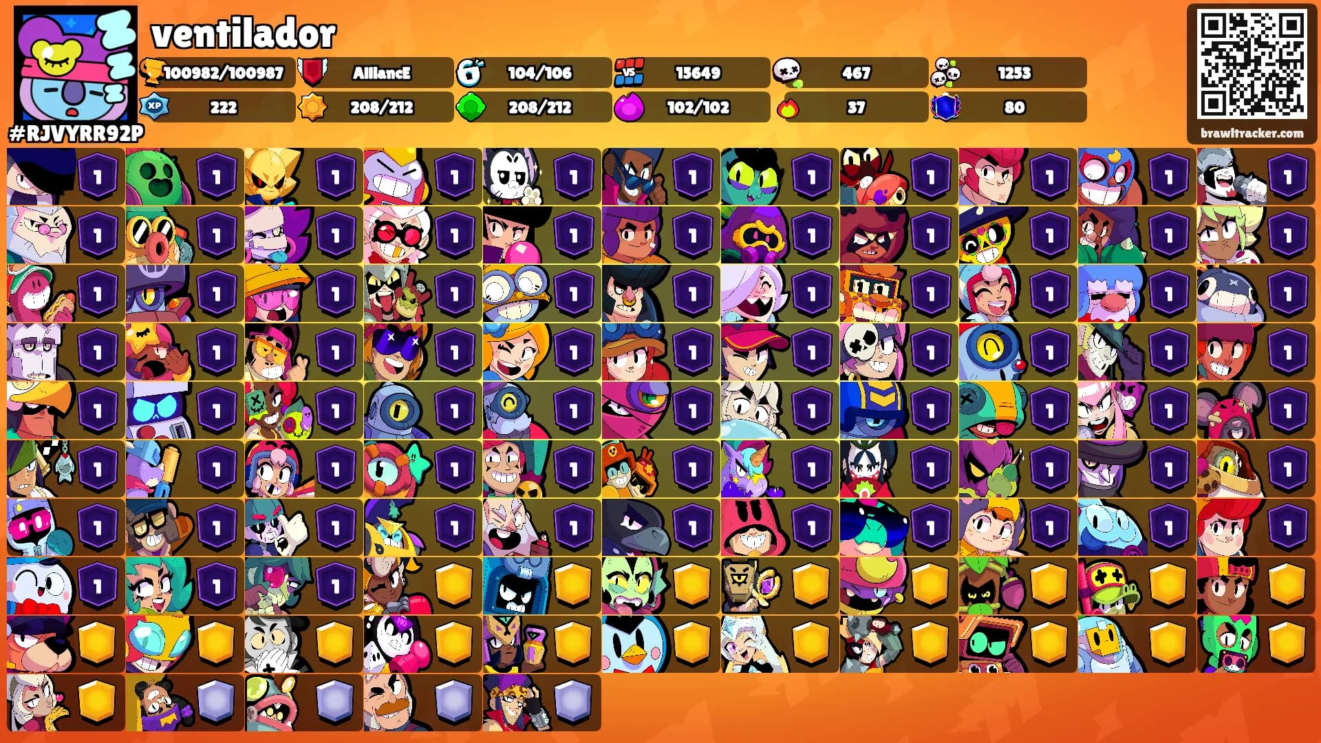 ventilador's Ranks