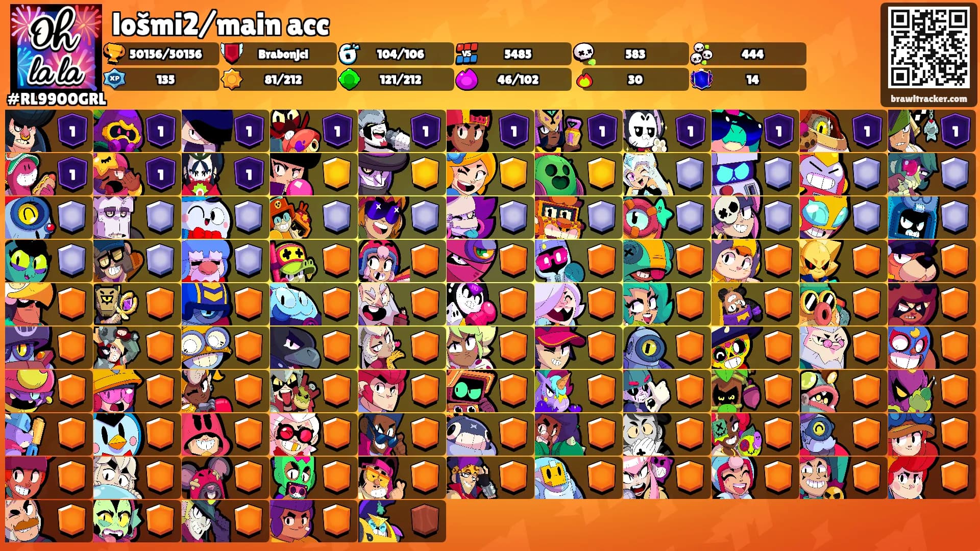 lošmi2/main acc's Ranks