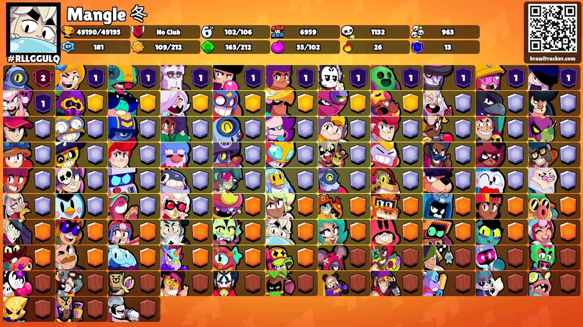 Mangle 冬's Ranks