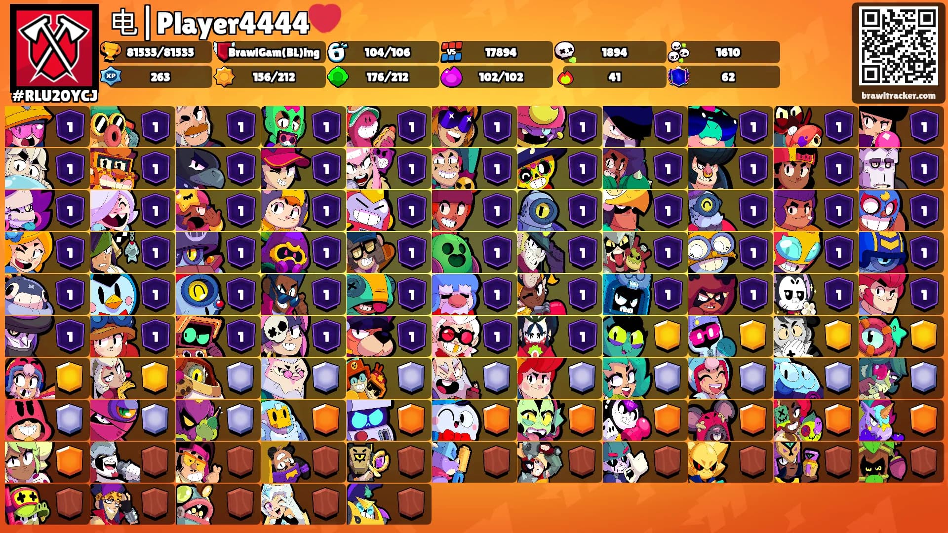电|Player4444💔⚡'s Ranks