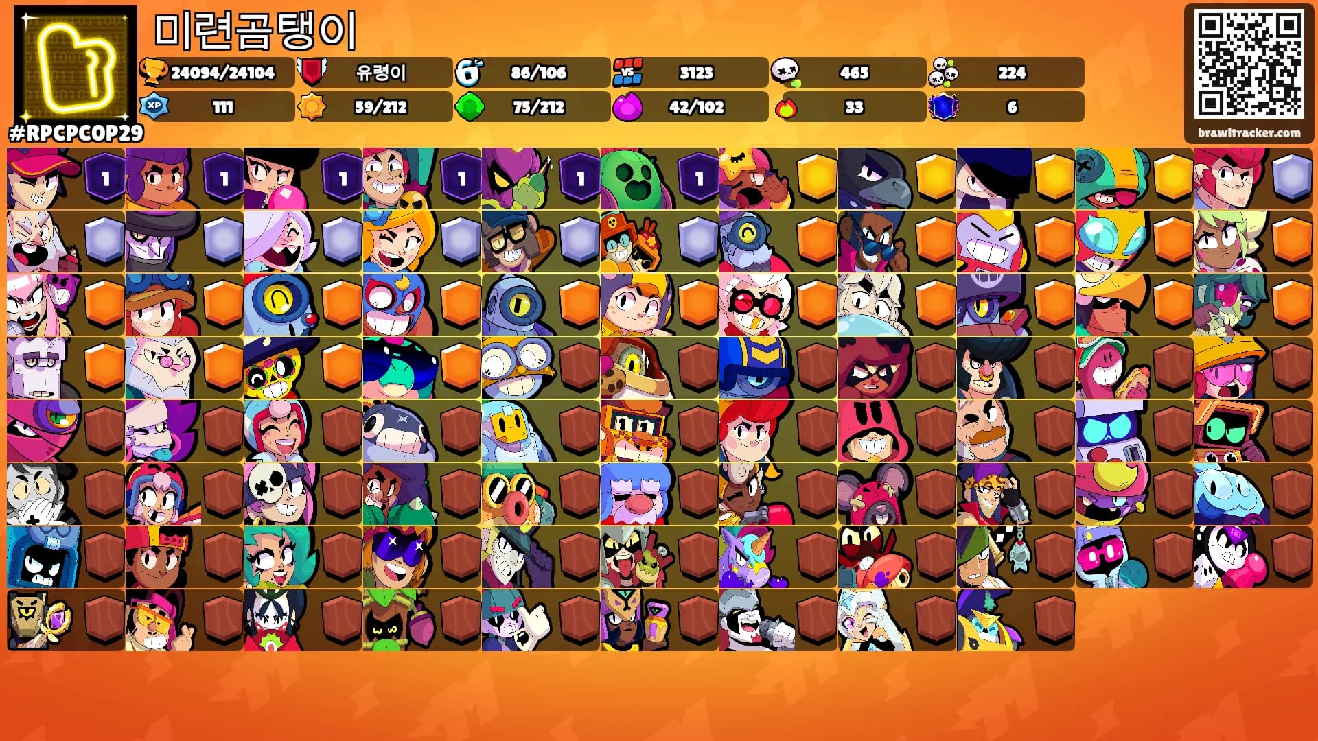 미련곰탱이's Ranks