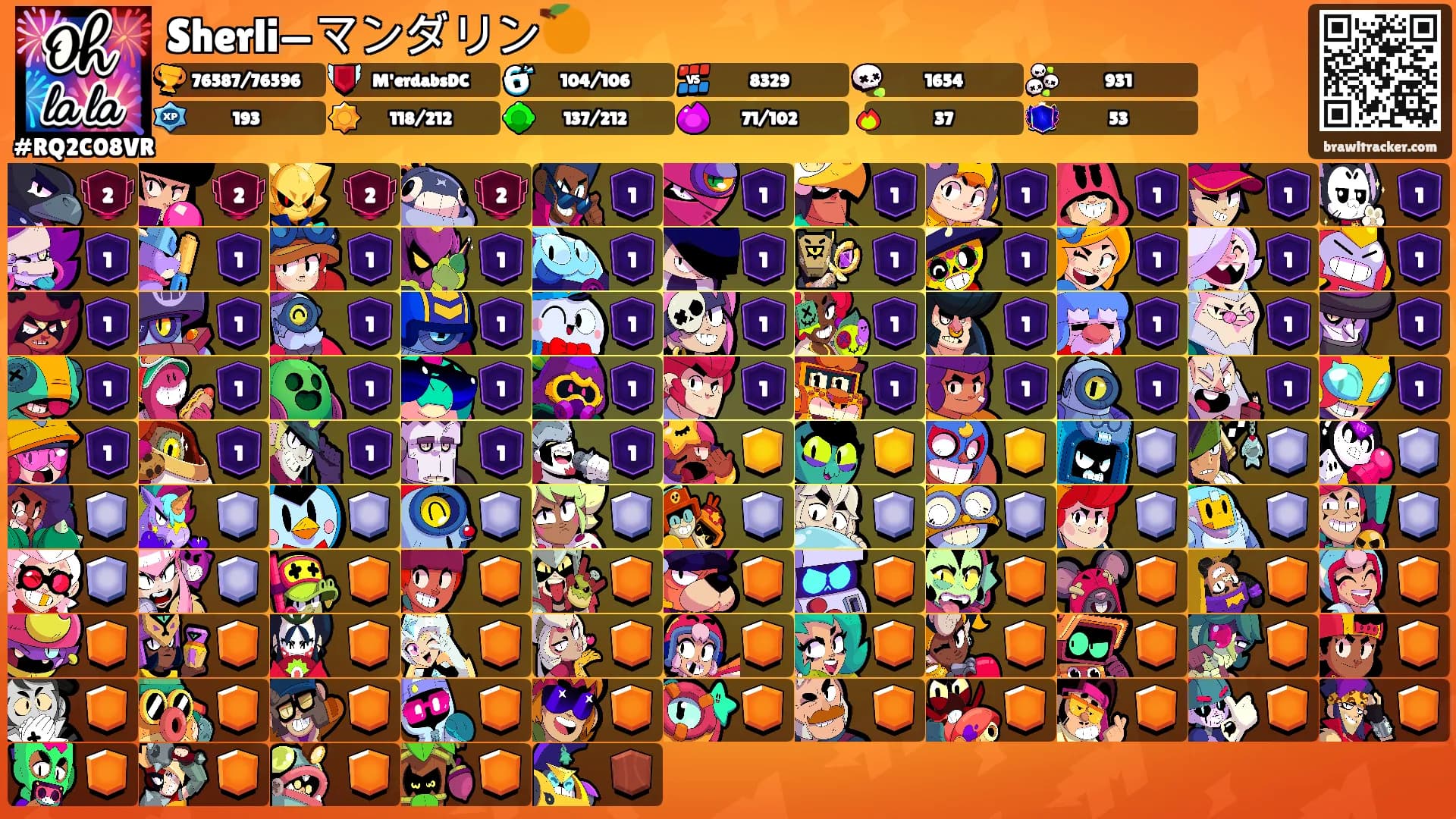 Sherli—マンダリン🍊's Ranks