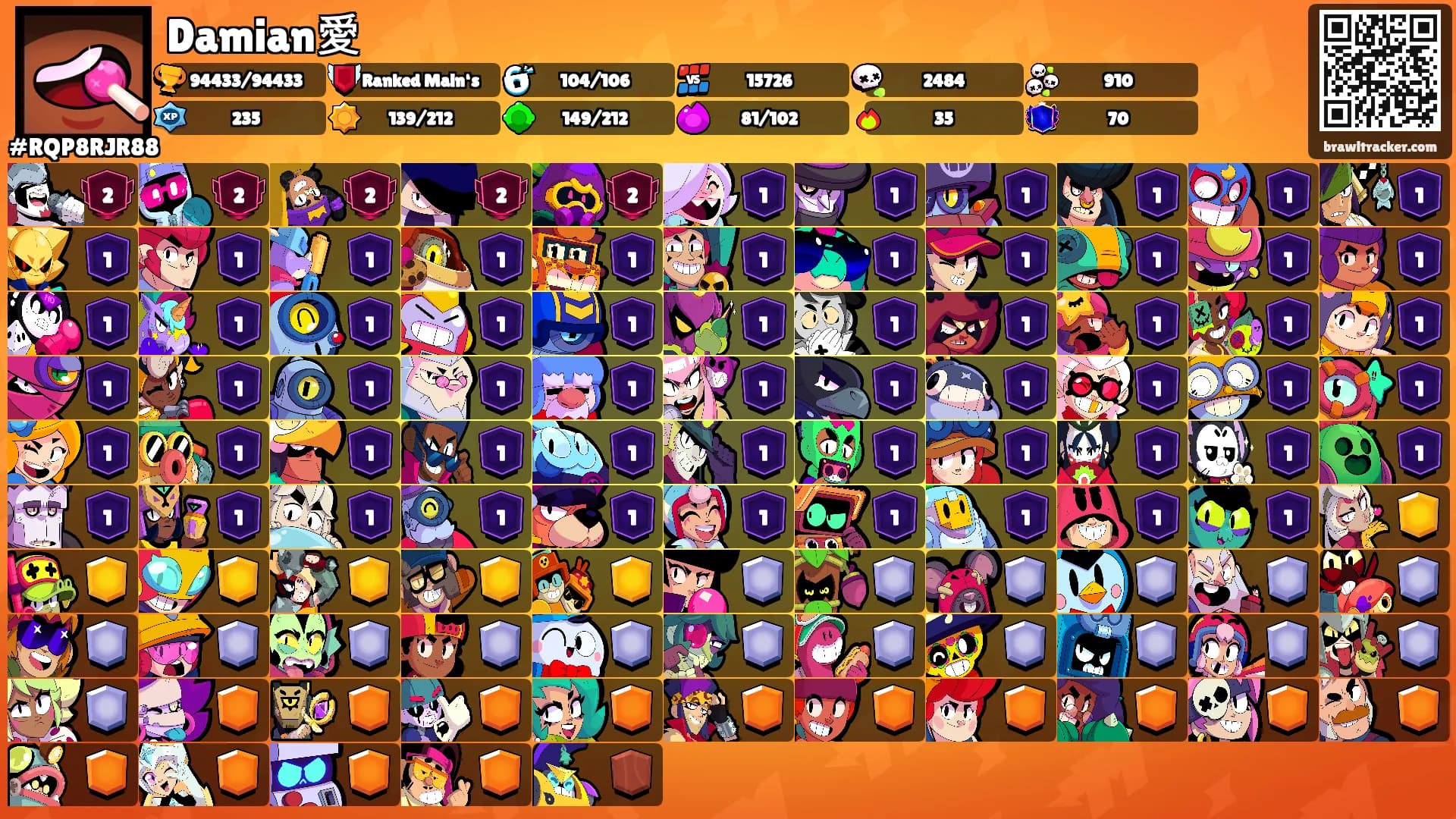 Damian愛's Ranks