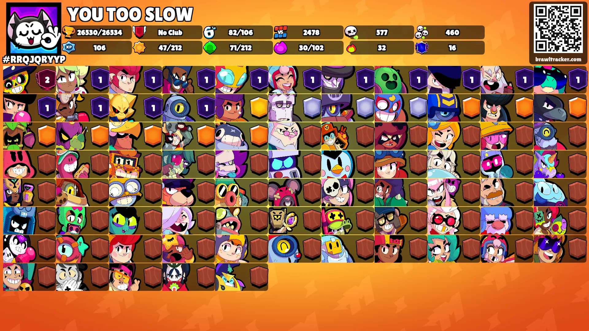 YOU TOO SLOW's Ranks